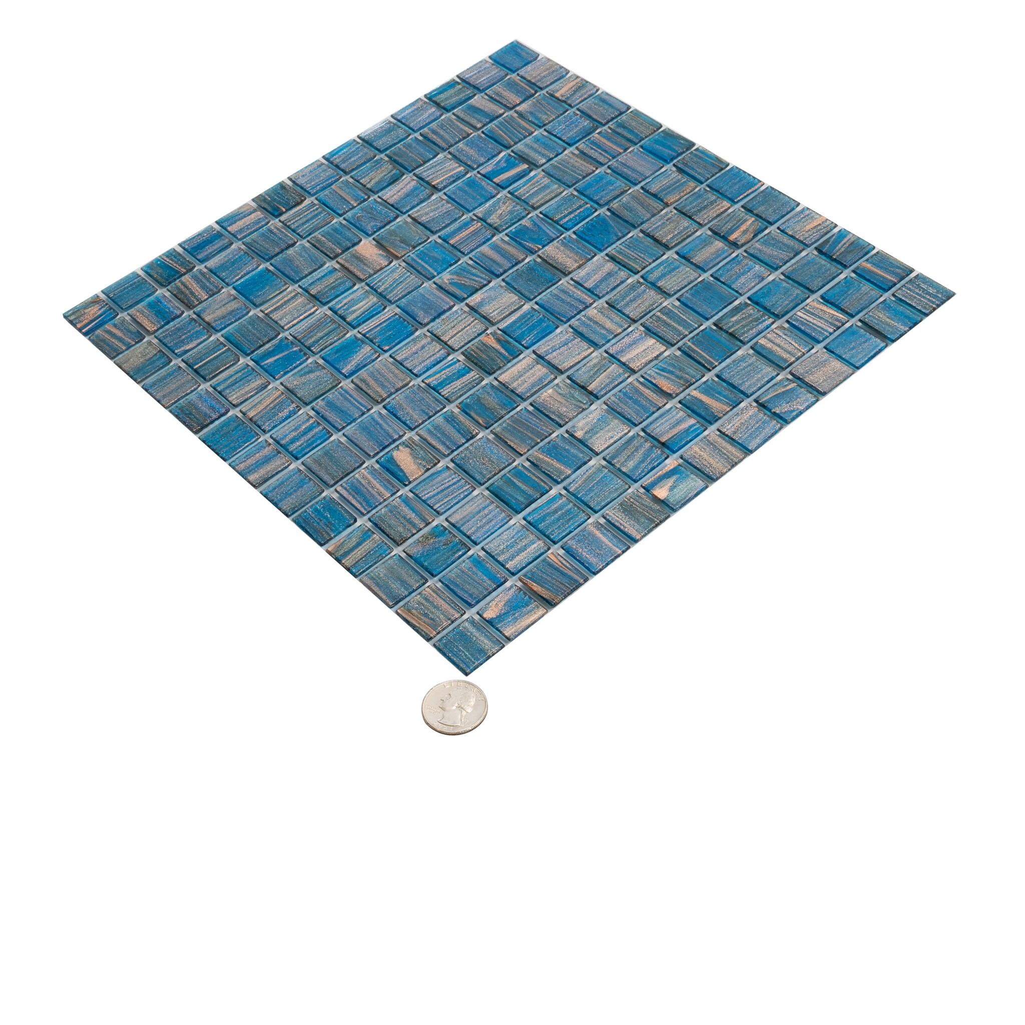 Celestial 0.8" x 0.8" Glass Grid Mosaic Wall & Floor Tile