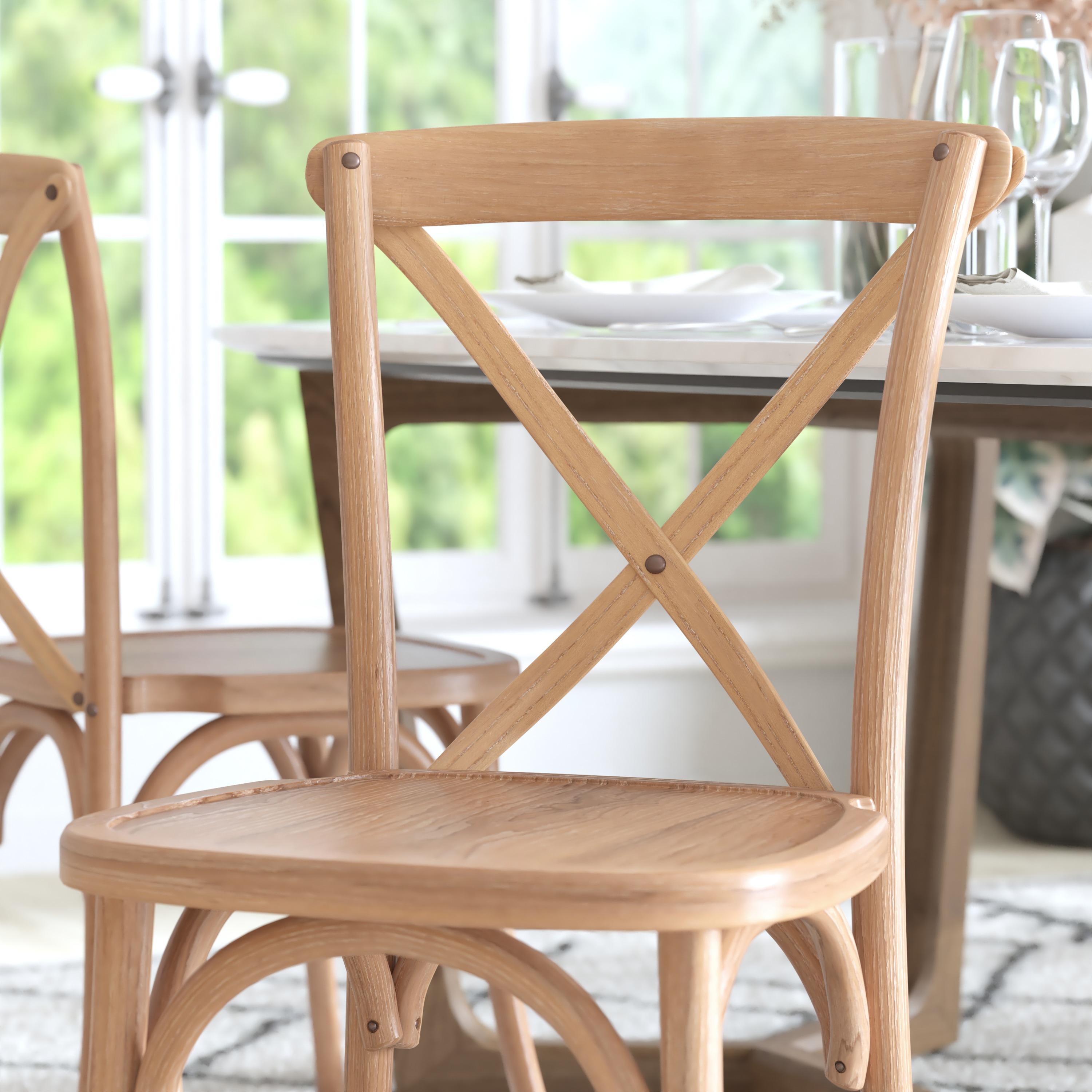 Flash Furniture Advantage Driftwood X-Back Chair