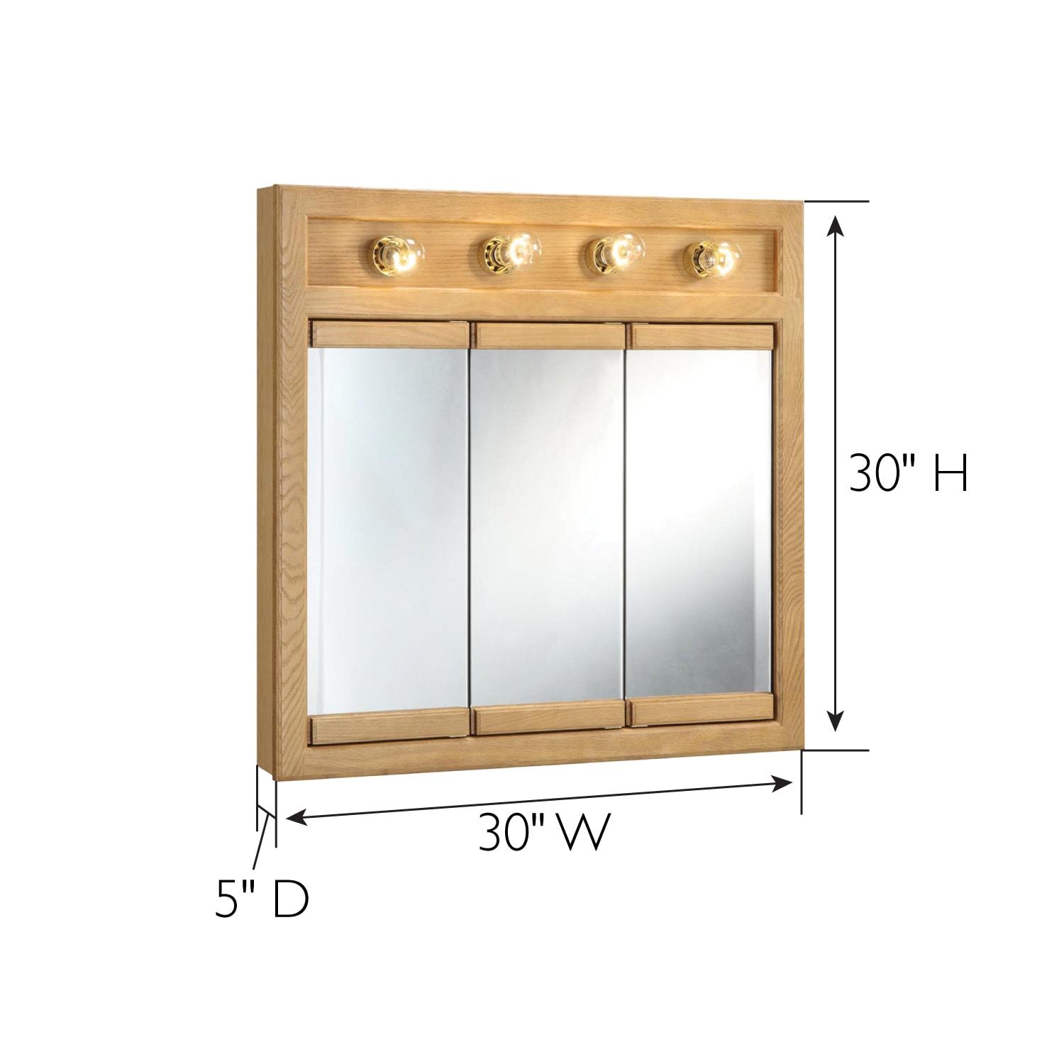 Design House Wall Mount Richland 30" Bathroom Cabinet, Nutmeg Oak