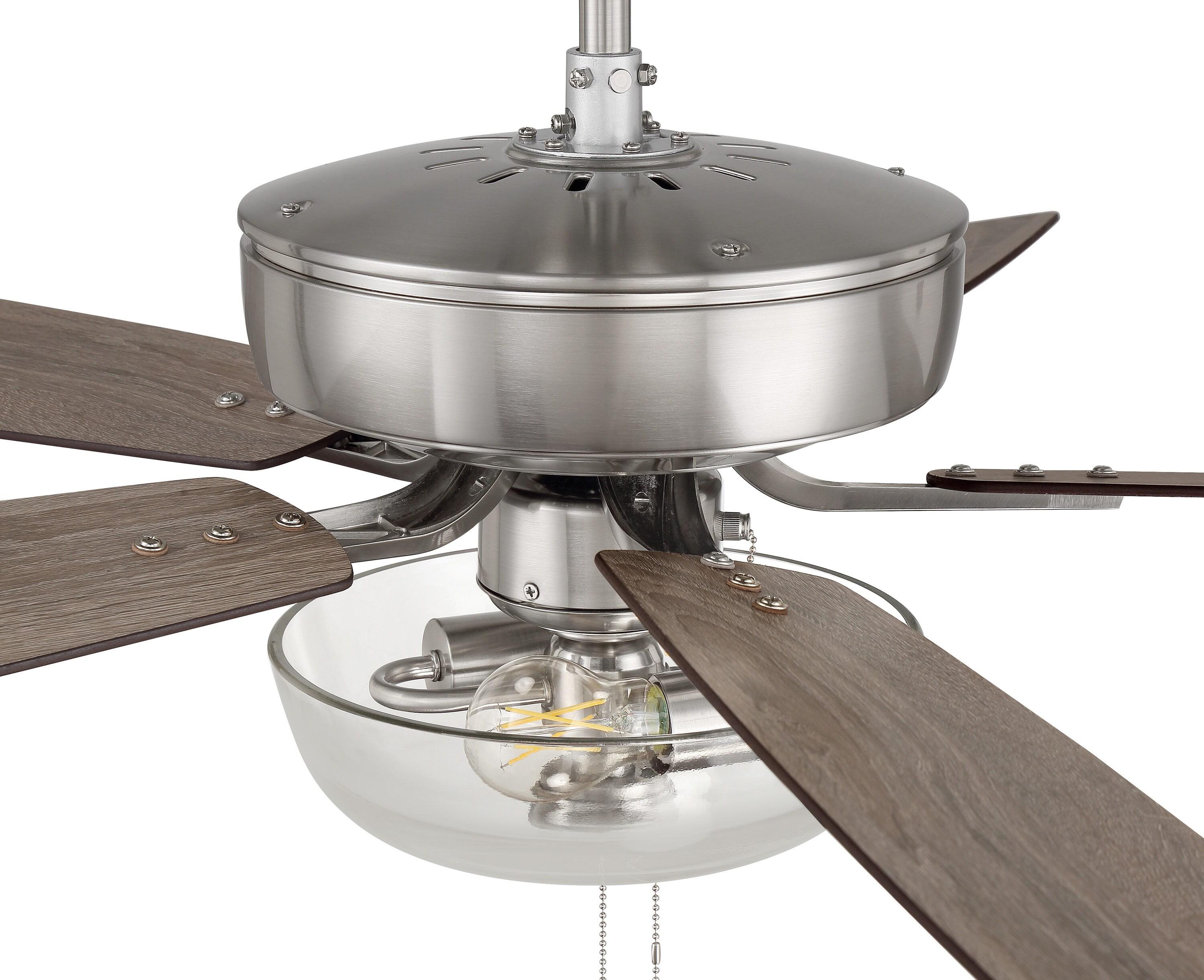 Pro Plus 101 Clear Bowl Light Kit 52'' Ceiling Fan with Light Kit