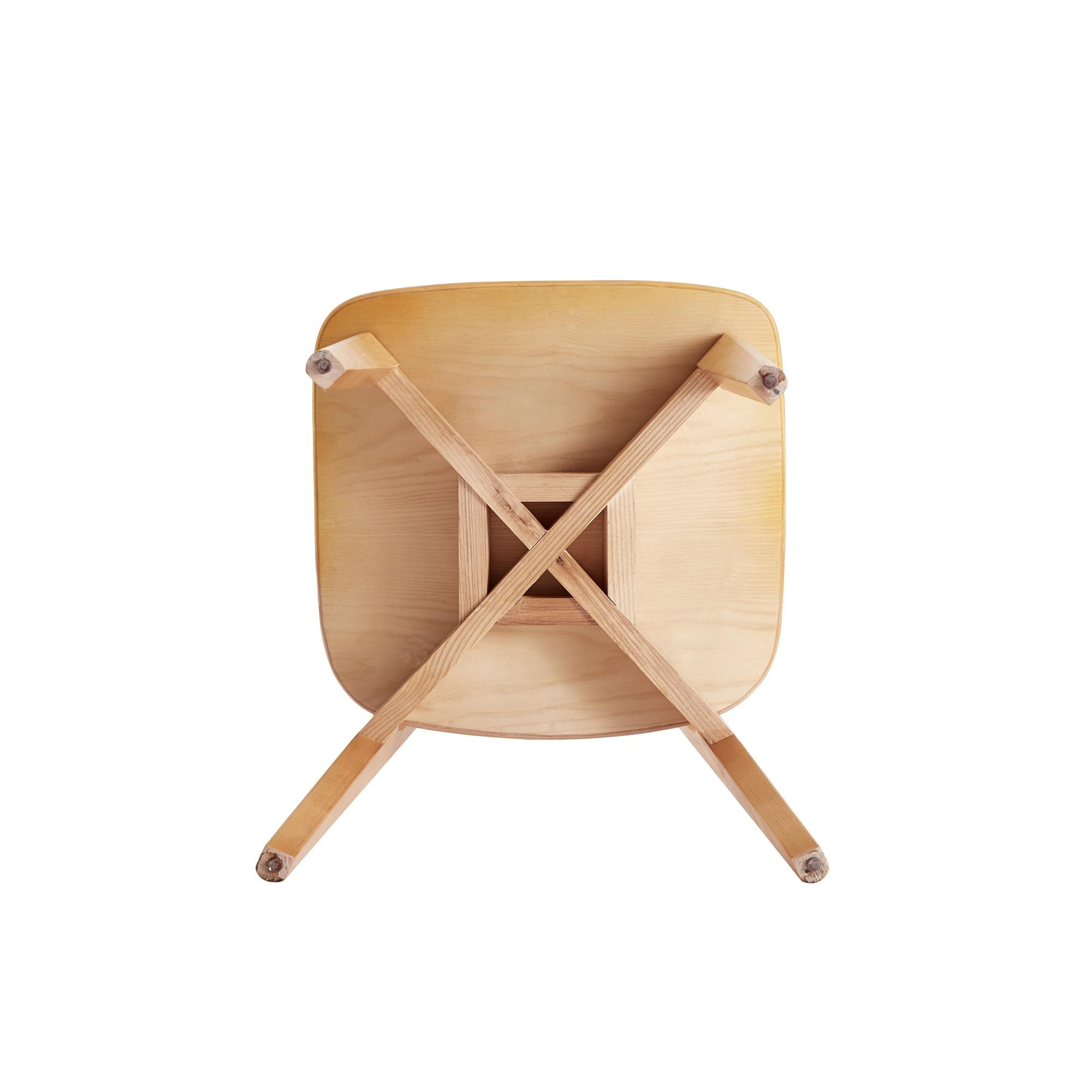 Set of 4 Versailles Square Dining Chairs Natural: Ash Wood Frame & Rattan Detail - Manhattan Comfort