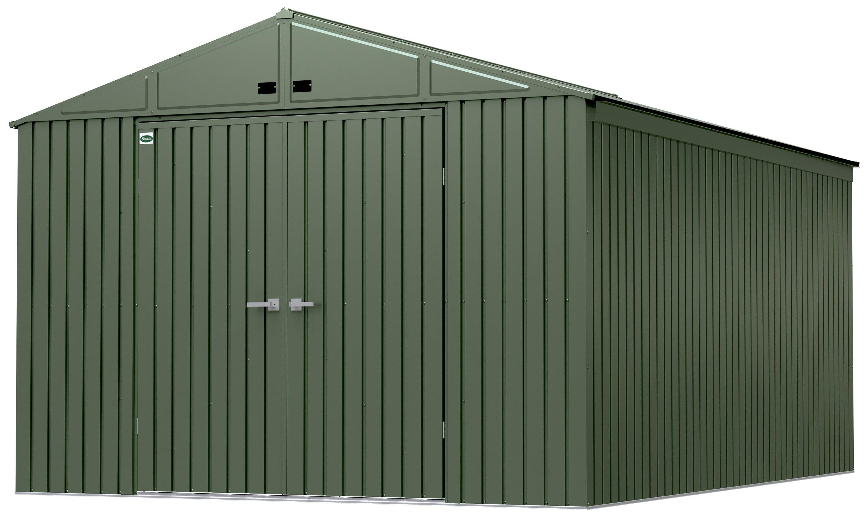 Scotts Lawn Care Storage Shed, 10x14, Green