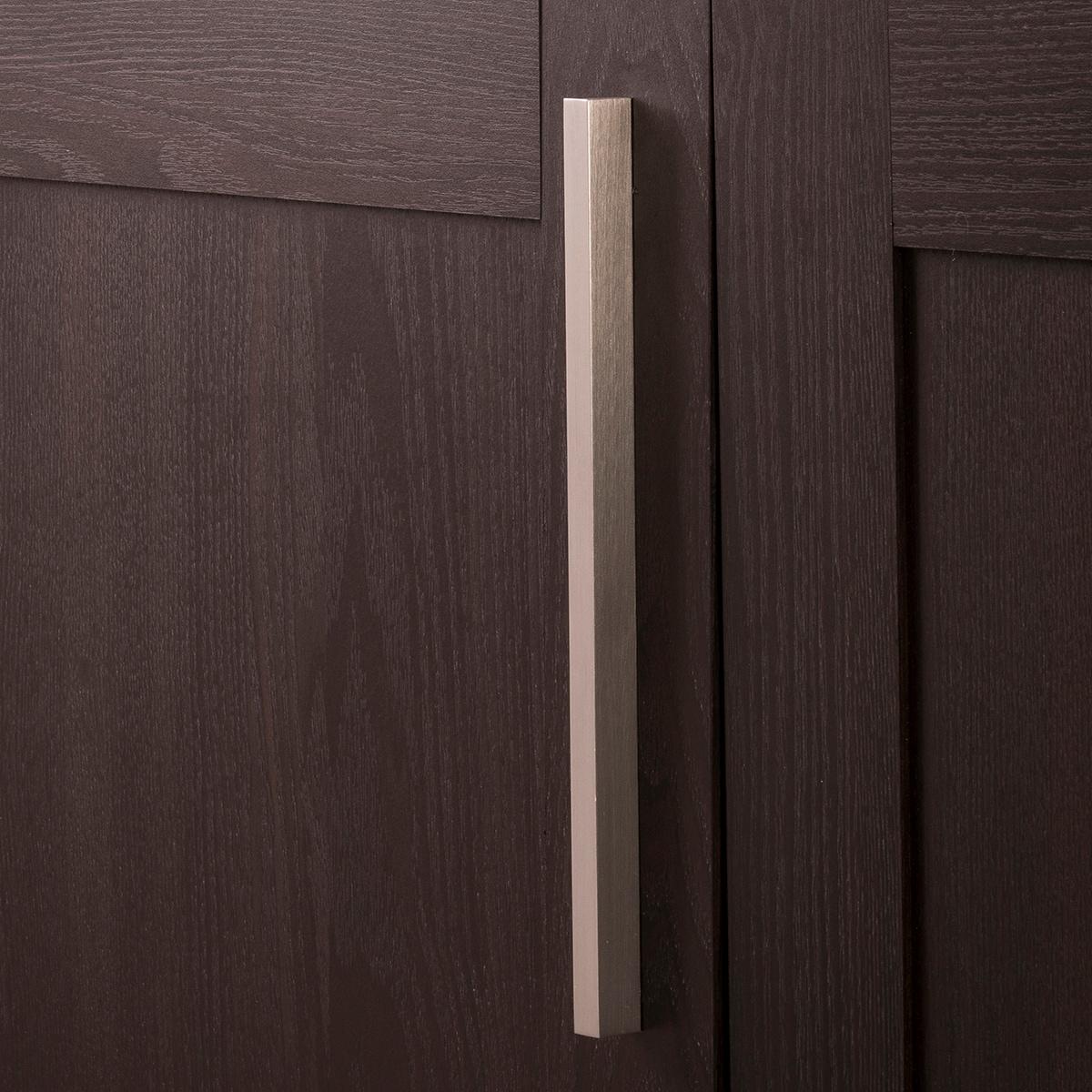 Hickory Hardware 1 Pack Solid Core Kitchen Cabinet Pulls, Luxury Cabinet Handles, Hardware for Doors & Dresser Drawers, 8-13/16 Inch (224mm) Hole Center, Toasted Nickel, Streamline Collection