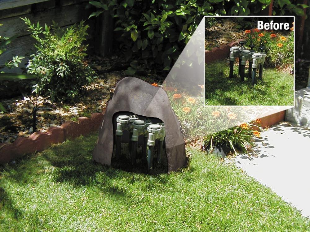 Sandstone Resin Artificial Rock Well Pump Covers Set