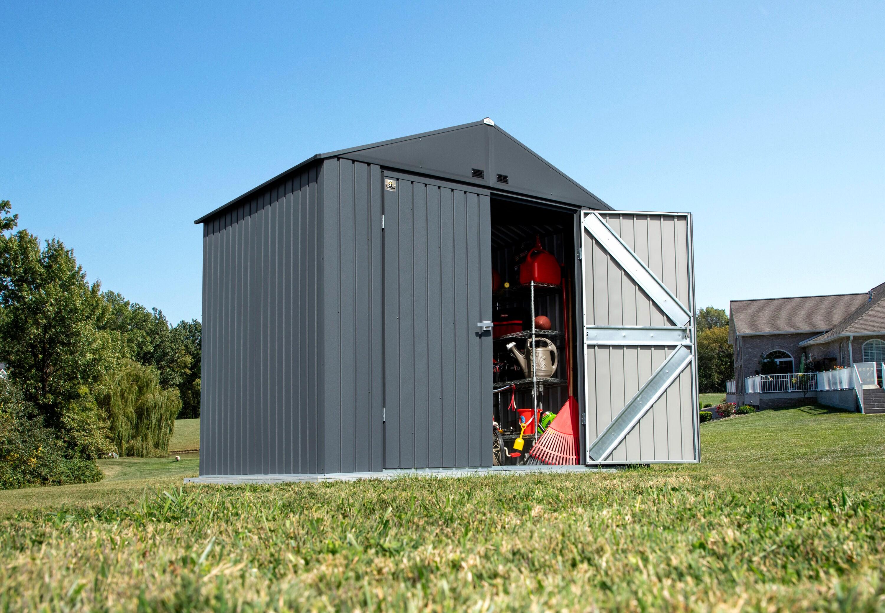 Elite 8.5 ft W x 6 ft D Metal Storage Shed