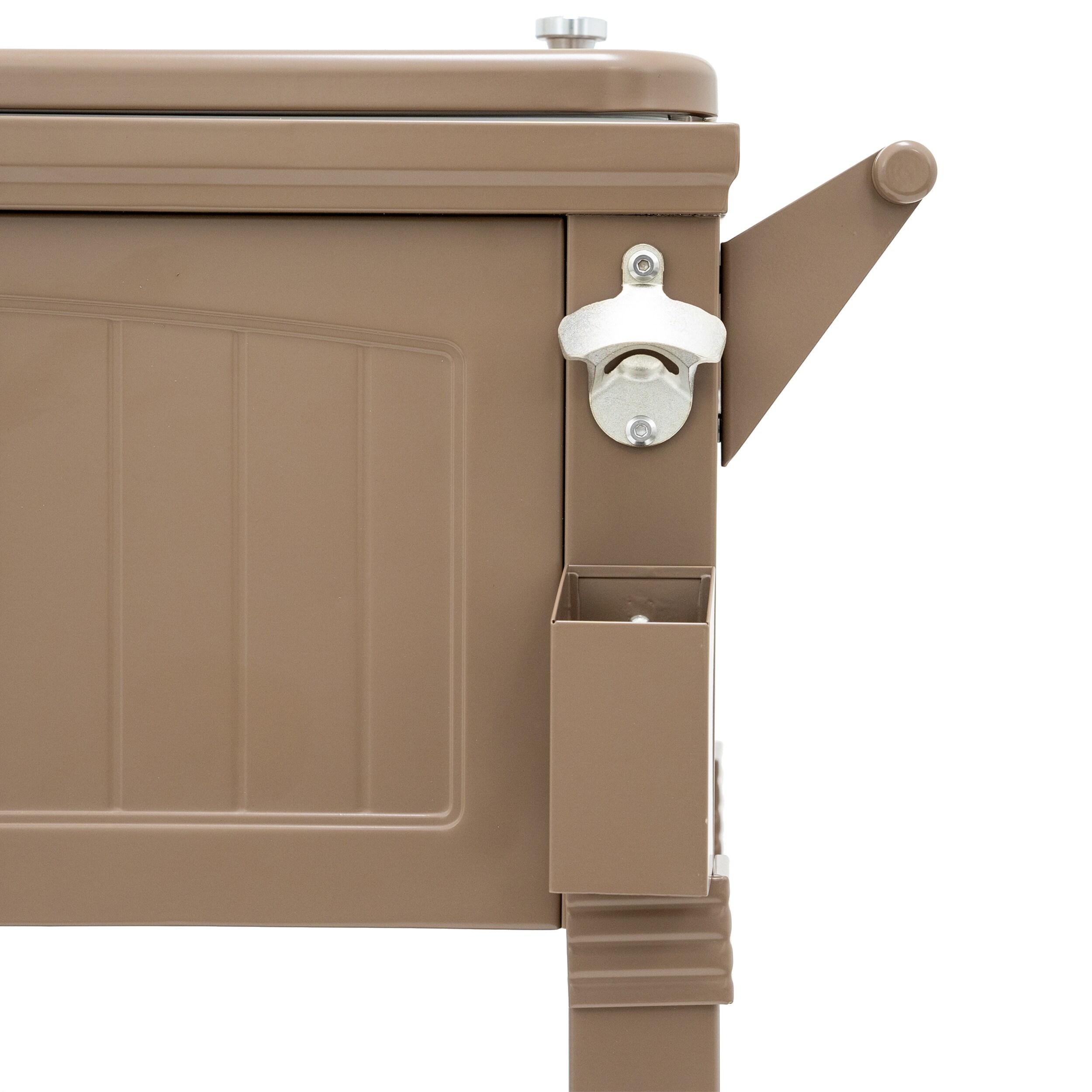 Permasteel 80 Qt. Furniture Style Rolling Patio Cooler