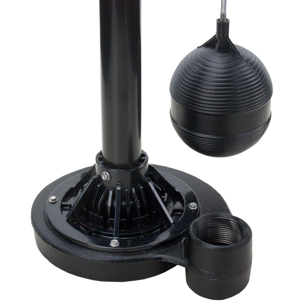 Zoeller 4009949 0.5 HP 3900 GPH Cast Iron Vertical Float Switch AC Bottom Suction Pedestal Sump Pump