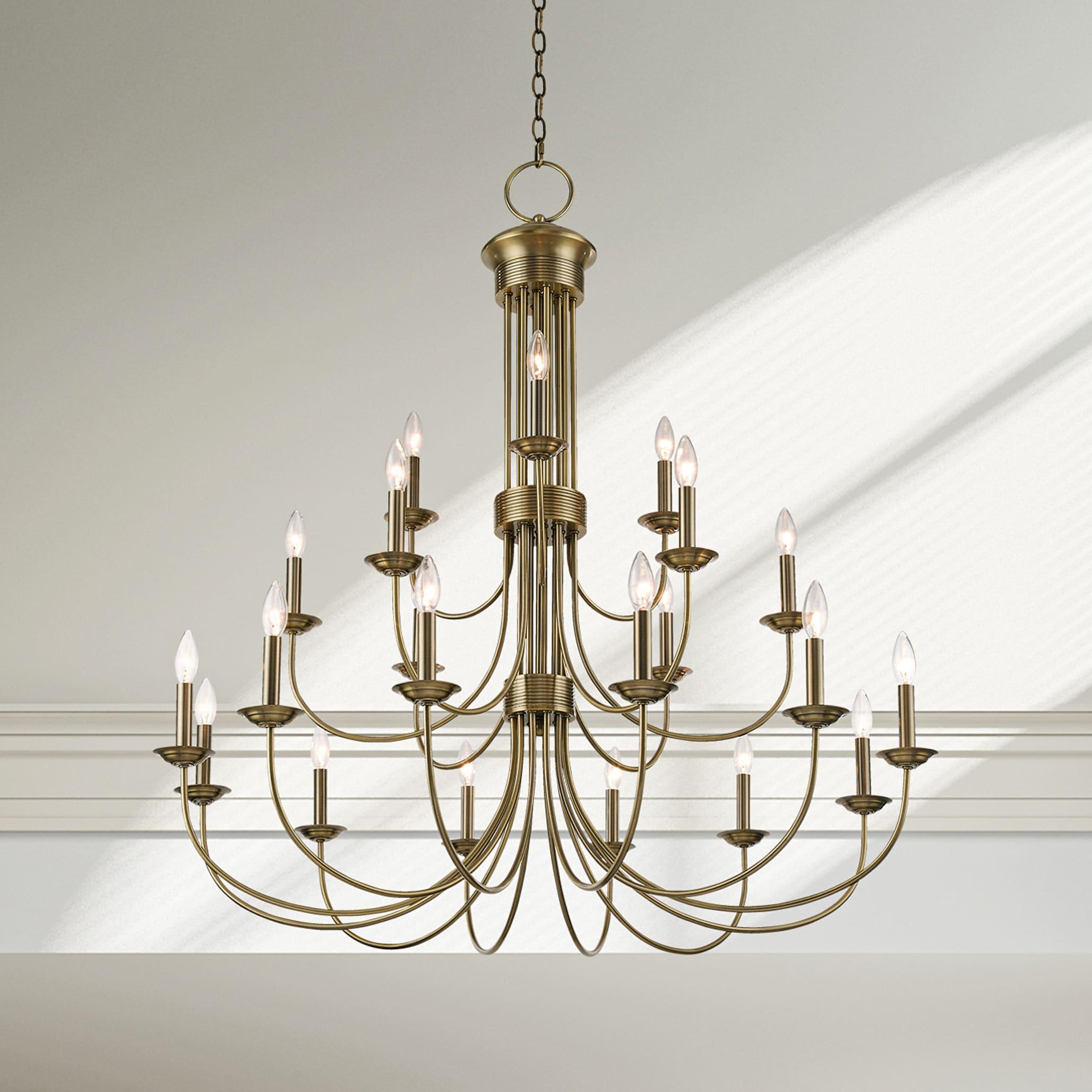 Livex Lighting Estate 21 - Light Chandelier in  Antique Brass