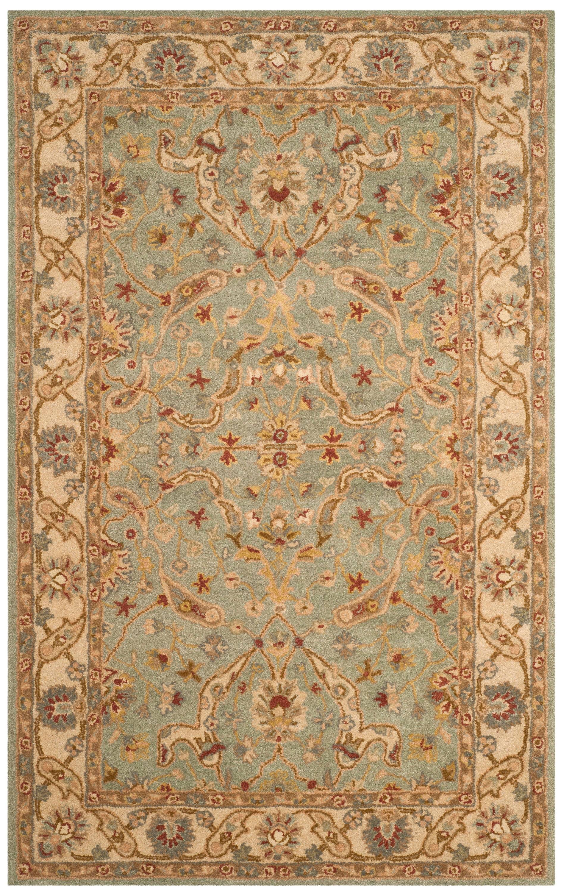 Antiquity AT311 Hand Tufted Area Rug - Teal/Beige - 5'x8' - Safavieh.