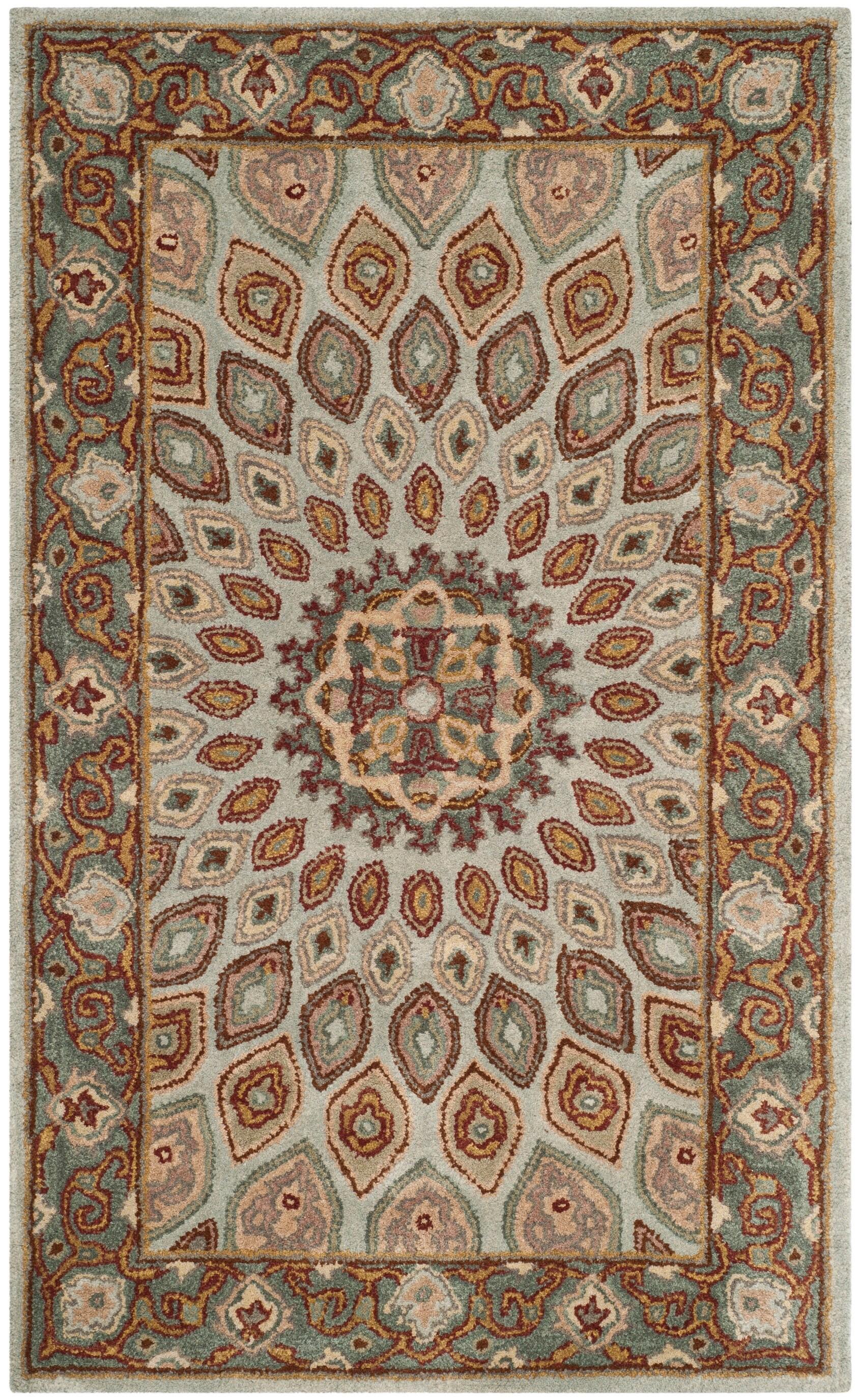 Heritage HG914 Hand Tufted Area Rug - Blue/Grey - 3'x5' - Safavieh.