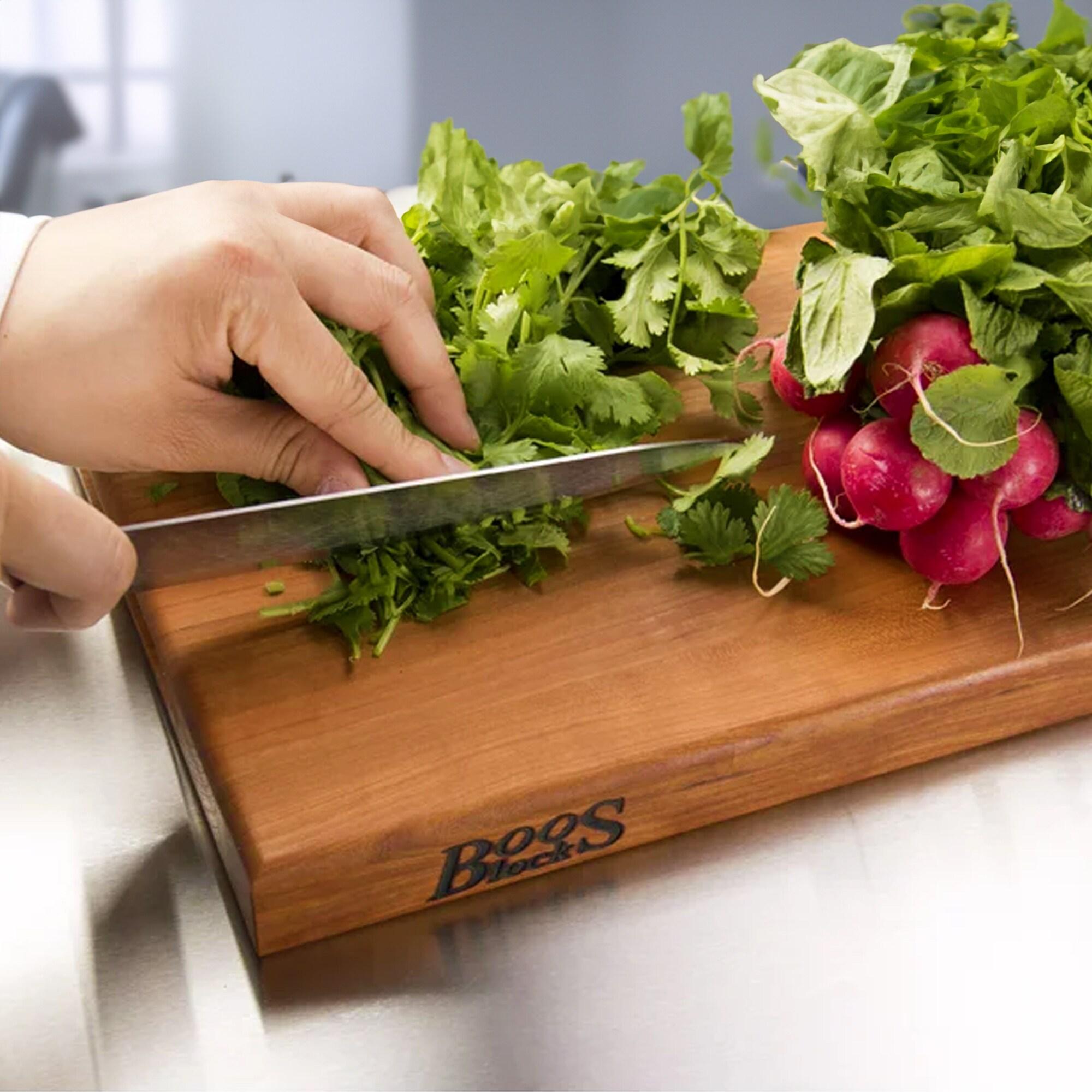 John Boos Boos Block R-Board Series Large Reversible Wood Cutting Board, 1.5-Inch Thickness, 20" x 15" x 1 1/2", Cherry