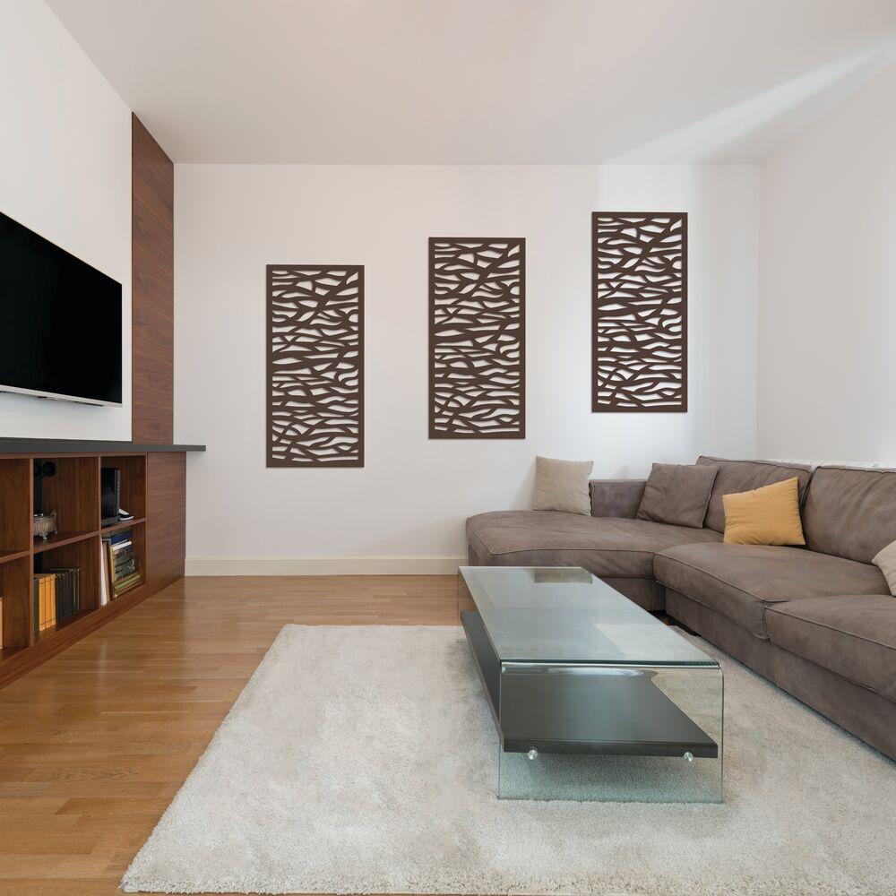 Barrette Outdoor Living 2 ft. x 4 ft. Sprig Umber Decorative Screen Panel