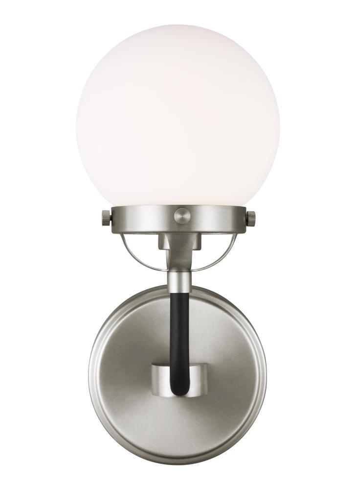 Cafe Elegance 11.75" Brushed Nickel 1-Light Wall Sconce