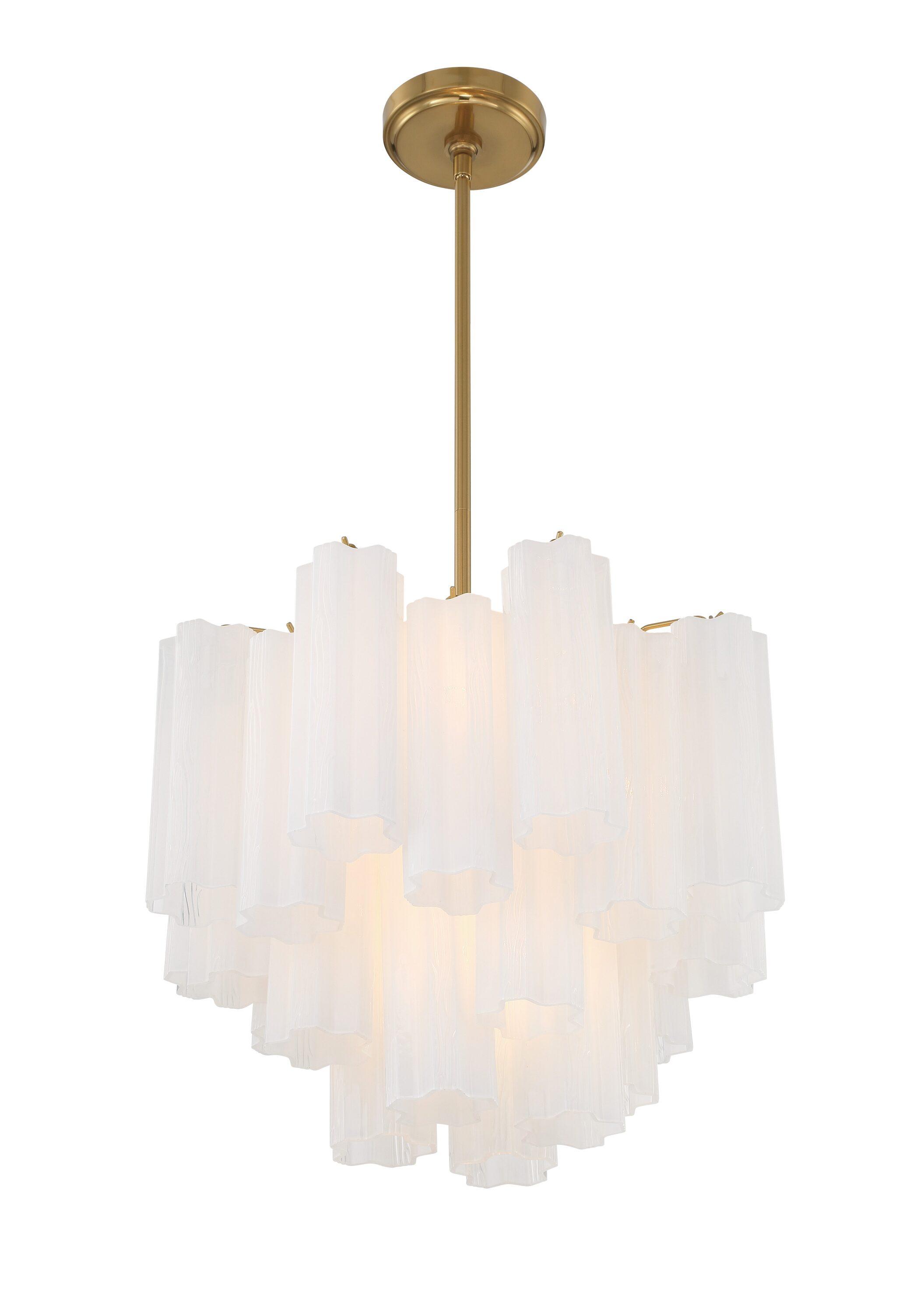 Crystorama Lighting Addis 4 - Light Chandelier in  Aged Brass