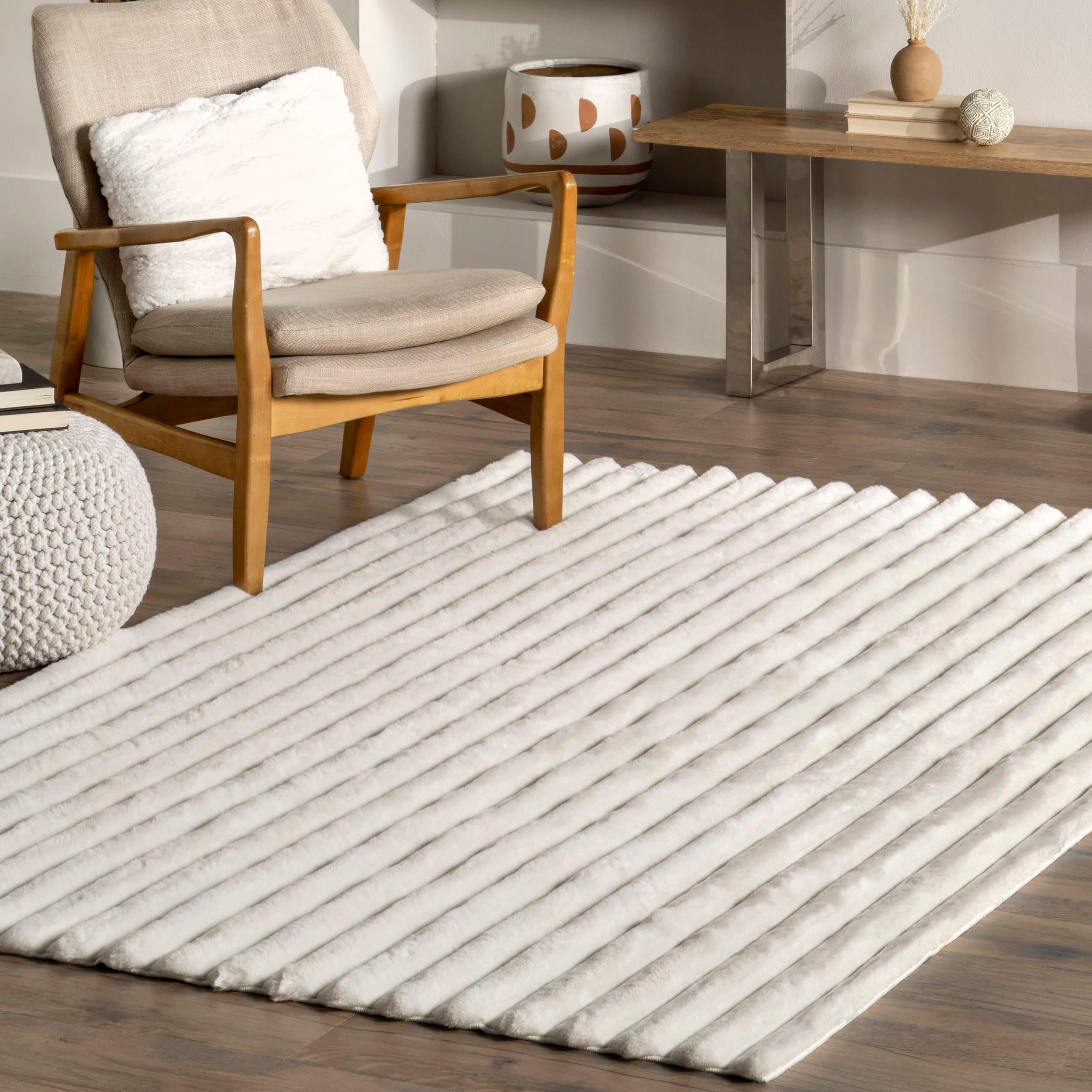 nuLOOM 2' x 6' Cozy Plush SuperiorWash Area Rug, Machine Washable, Non-Slip, Soft Fluffy Shag Carpet for Living Room Bedroom Nursery, Kai Off-white