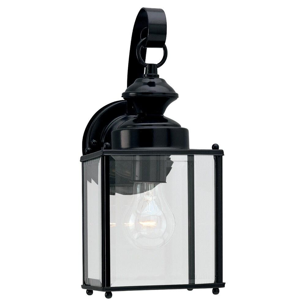 Jamestowne Traditional Black Outdoor Wall Sconce with Energy Star