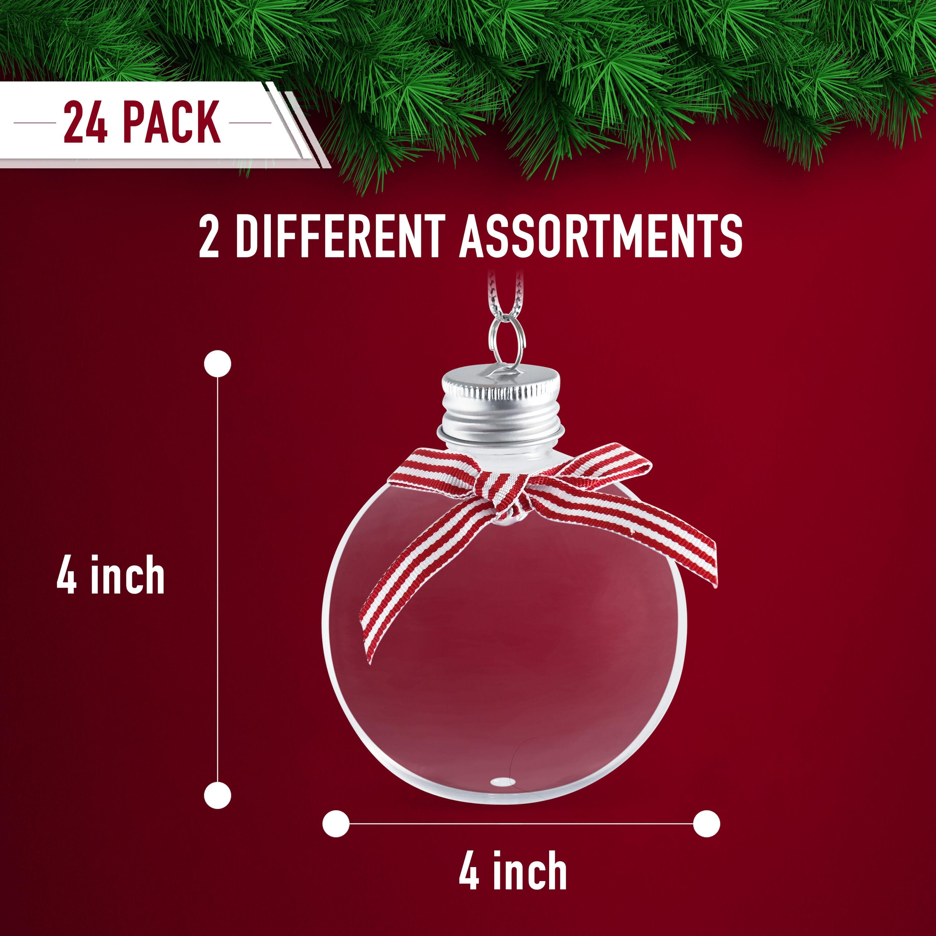 RN'Ds Clear Fillable Ornaments Balls - 24 Pack