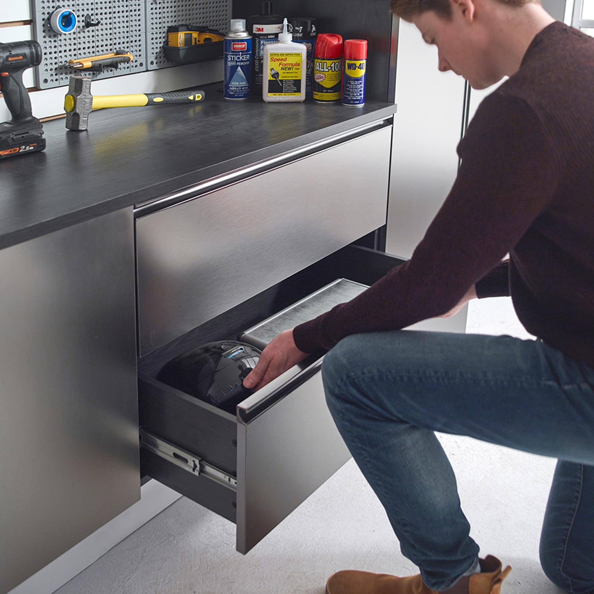 Klair Living Nova Series 6-Piece Engineered Wood Garage Cabinet Set in Gray