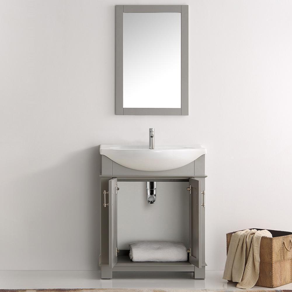 Hartford 20" Traditional Rectangular Wood Framed Bathroom Vanity Mirror