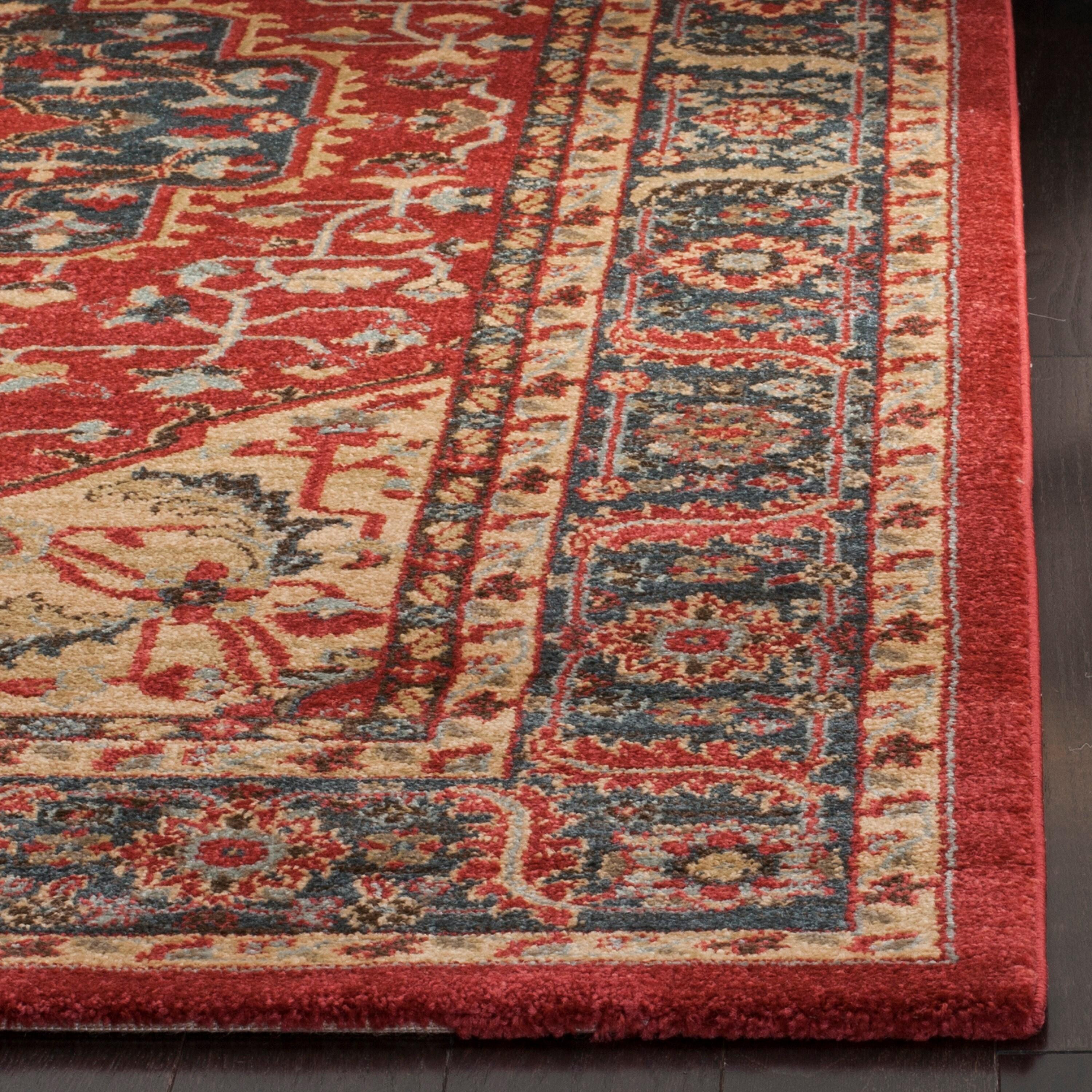 Mahal MAH621 Power Loomed Indoor Area Rug - Navy/Red - 6'7"x9'2" - Safavieh.