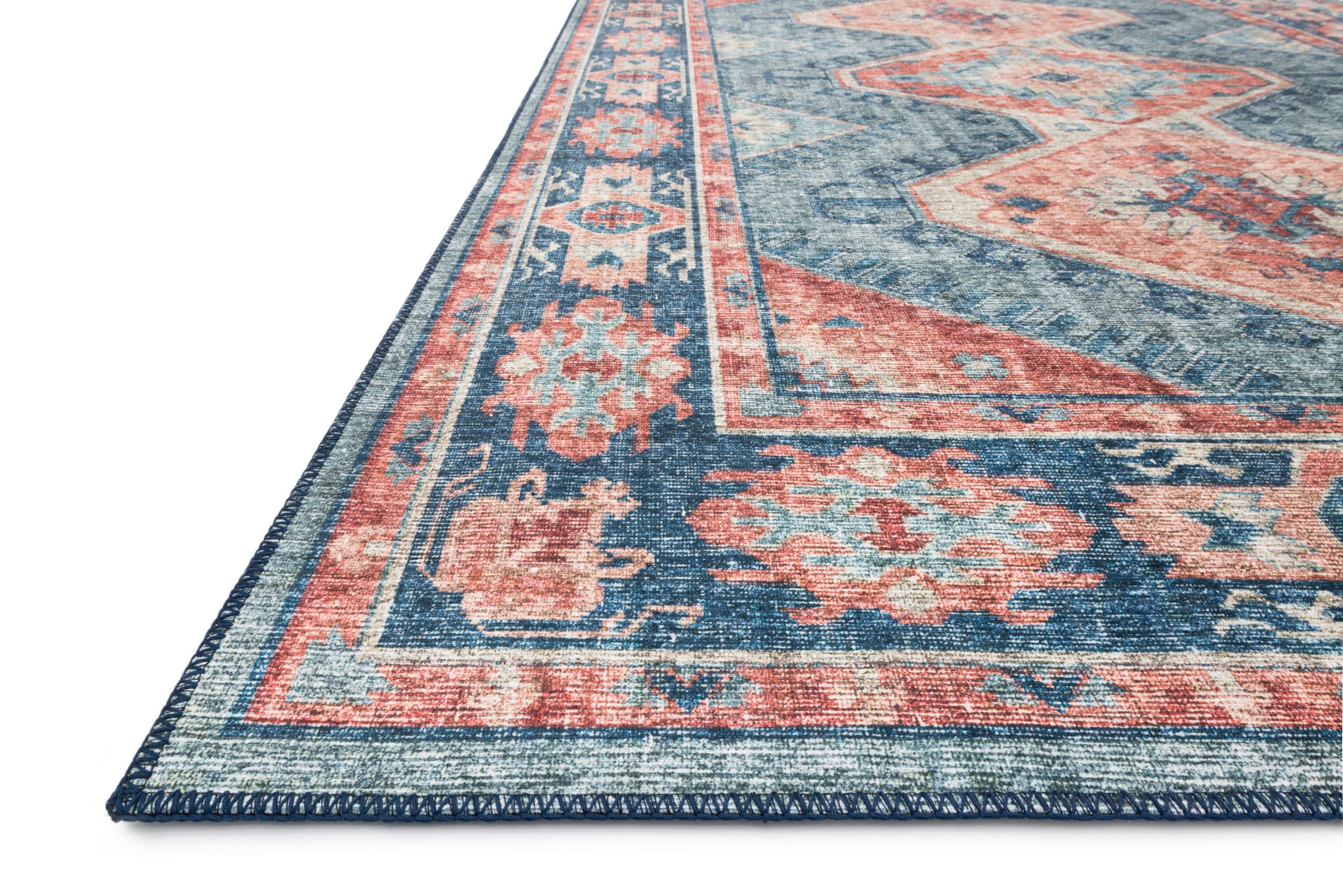 Loloi II Skye Oriental Turquoise / Terracotta Area Rug