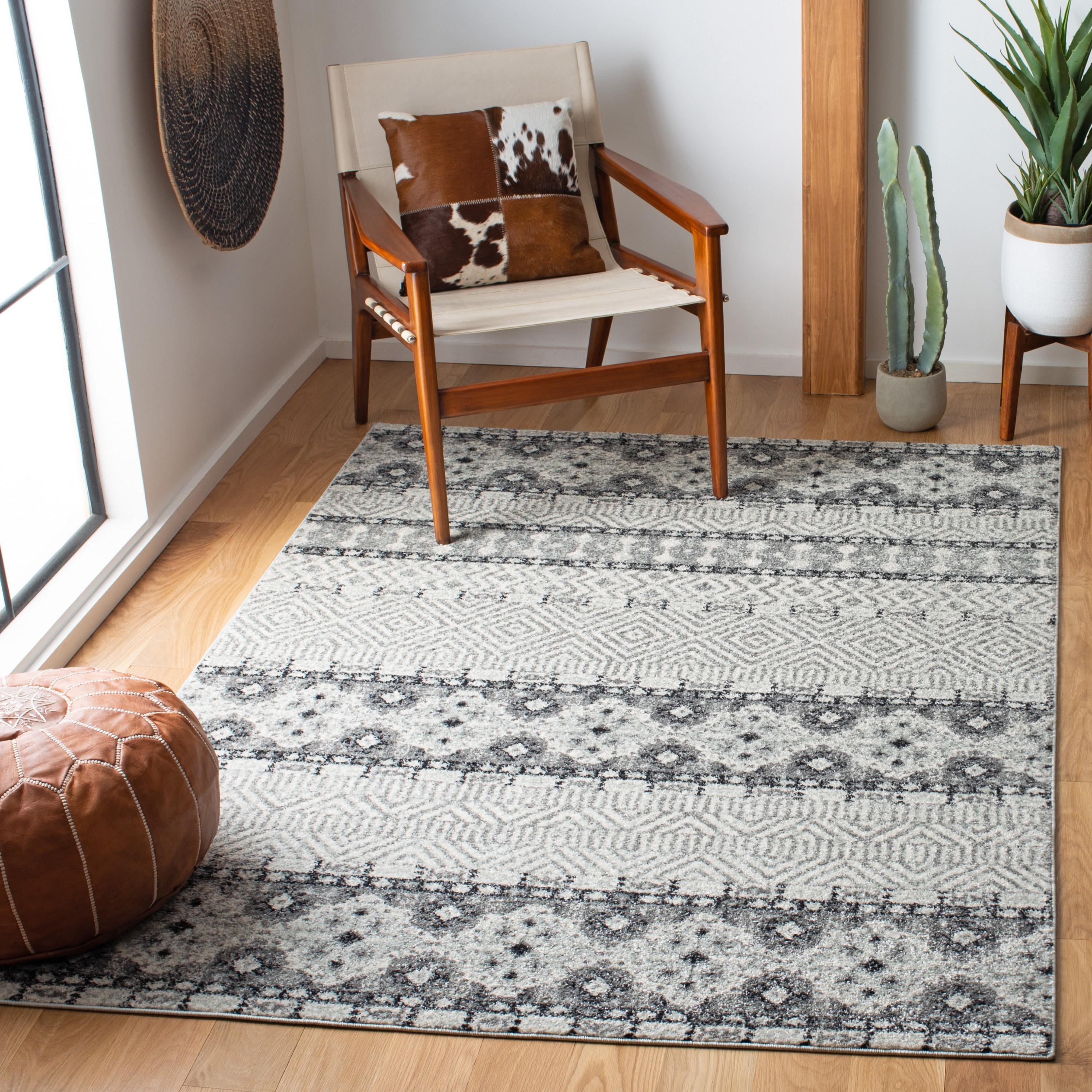 Madison MAD797 Power Loomed Accent Rug - Charcoal/Grey - 2'3"x4' - Safavieh.