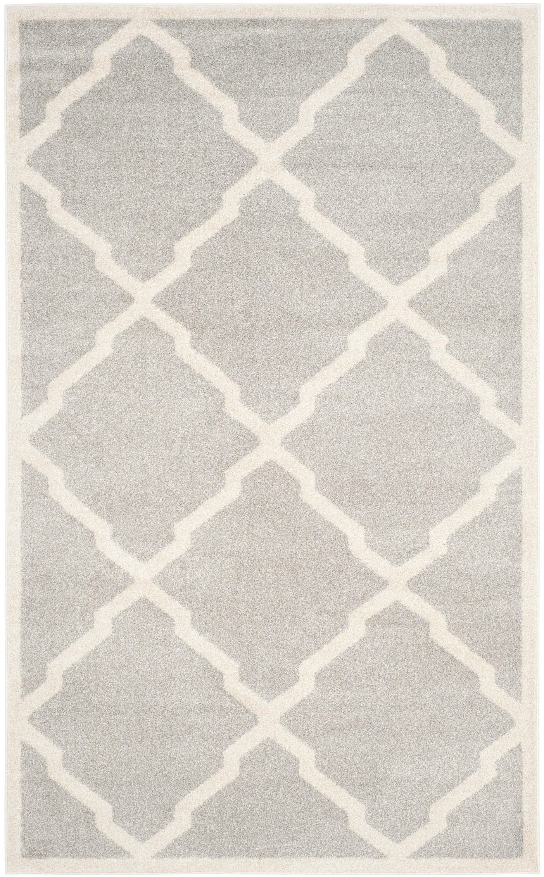 Amherst AMT421 Power Loomed Indoor Area Rug - Light Grey/Beige - 4'x6' - Safavieh