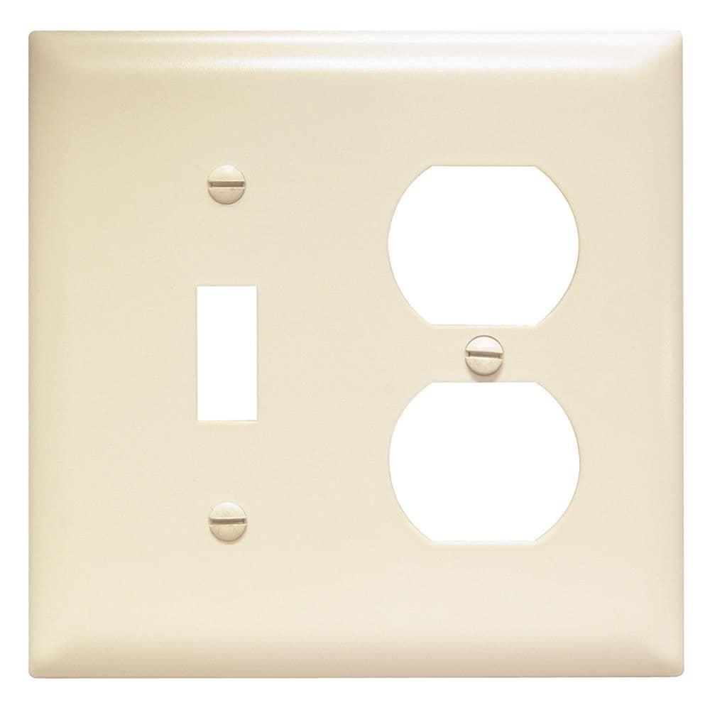 Pass & Seymour TP18LACC12 1 Toggle Wall Plate, 2 Gang, Light Almond