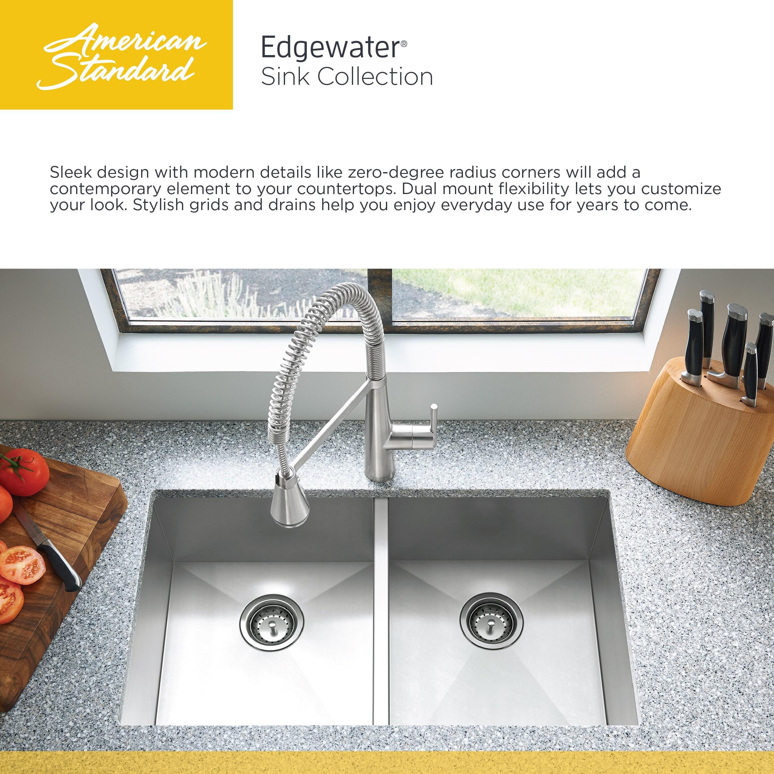 Edgewater 33'' L Drop-In Single Bowl Stainless Steel Kitchen Sink