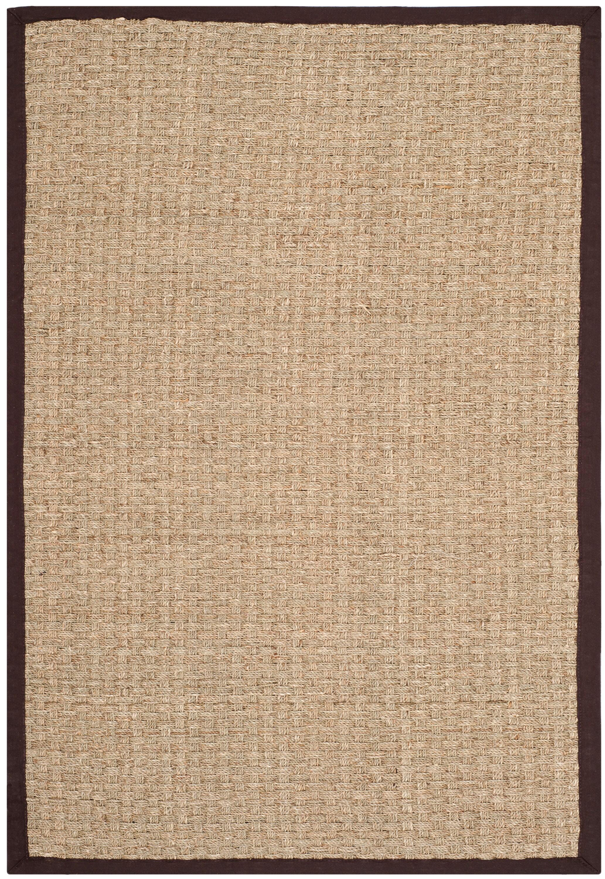 Natural Fiber NF114 Power Loomed Indoor Area Rug - Natural/Dark Brown - 5'x8' - Safavieh.