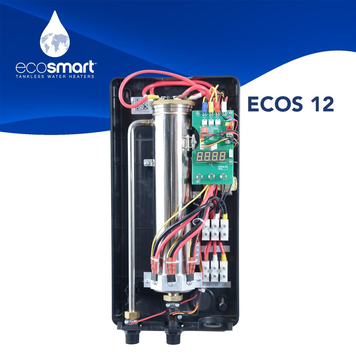 EcoSmart White Electric Tankless Water Heater with Digital Display