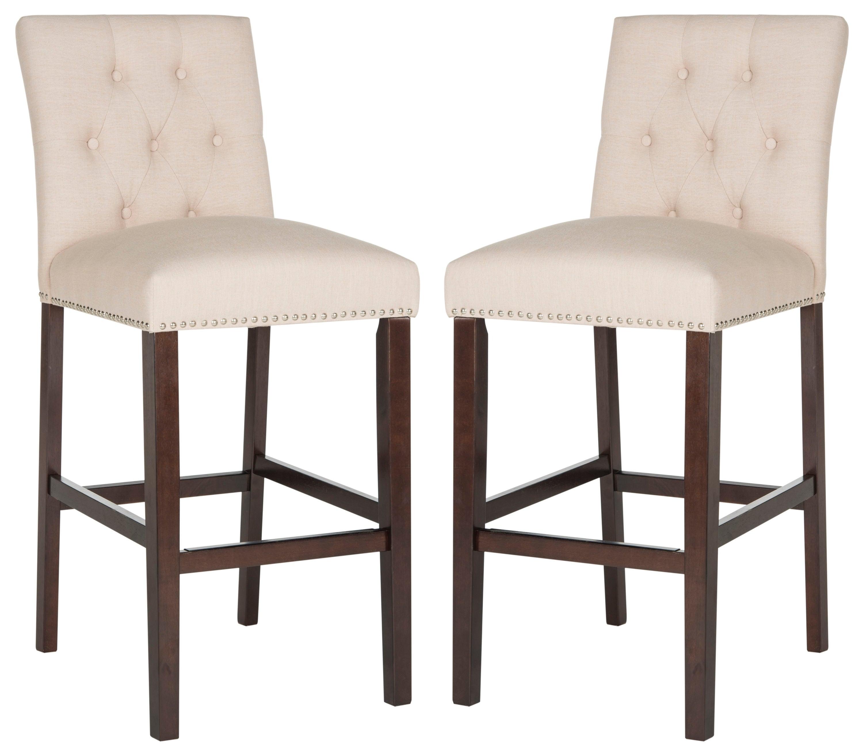 McLoud Upholstered Counter Stool with Solid Wood Frame