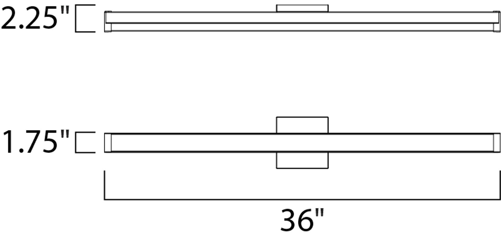 -Led Bath Vanity Light-Minimalistic Contemporary Style-Satin Nickel Finish-36 Inch Size Maxim Lighting 52006Sn