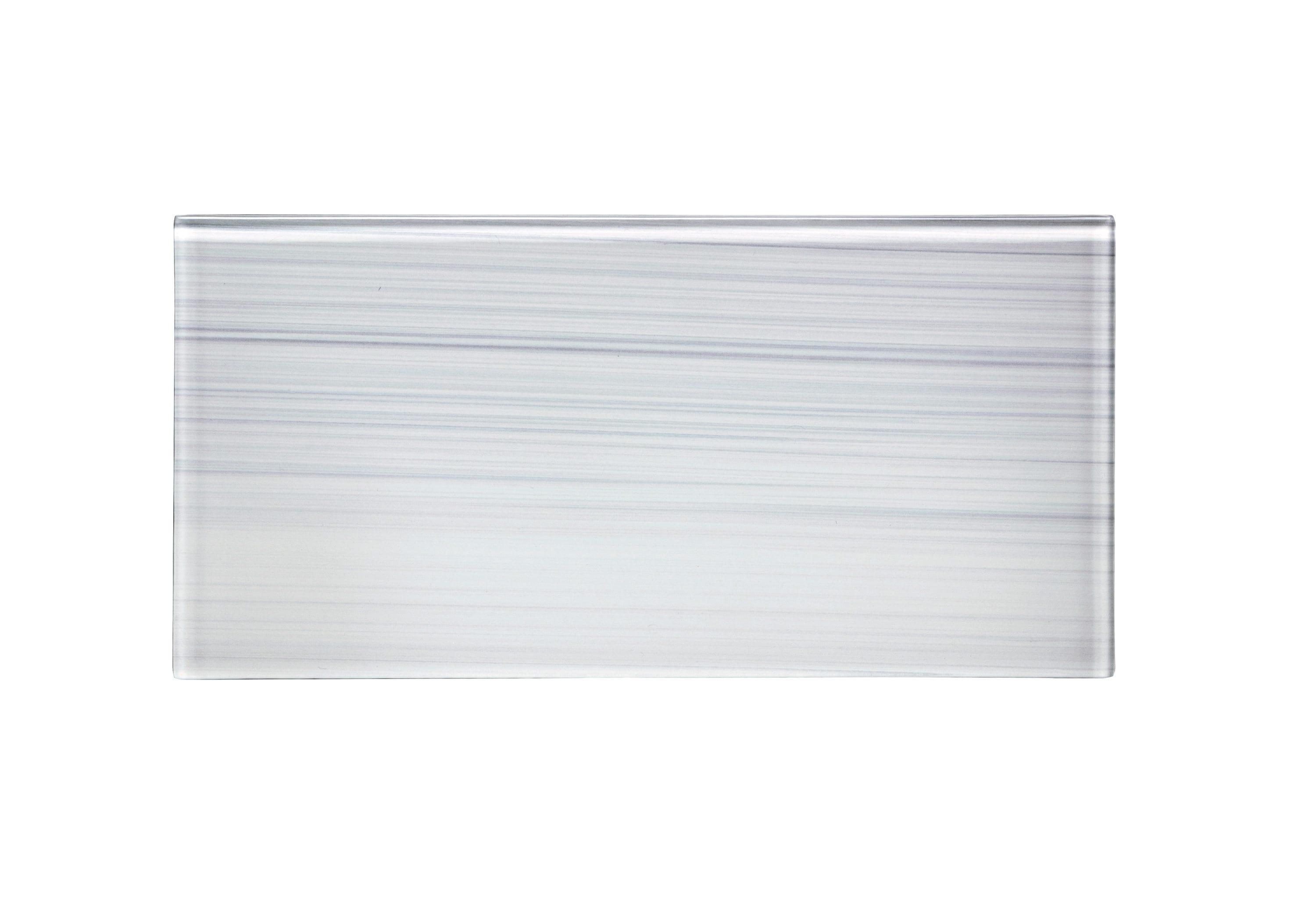 Hand Painted Series 3'' W x 6'' L Glass Peel and Stick Subway Tile