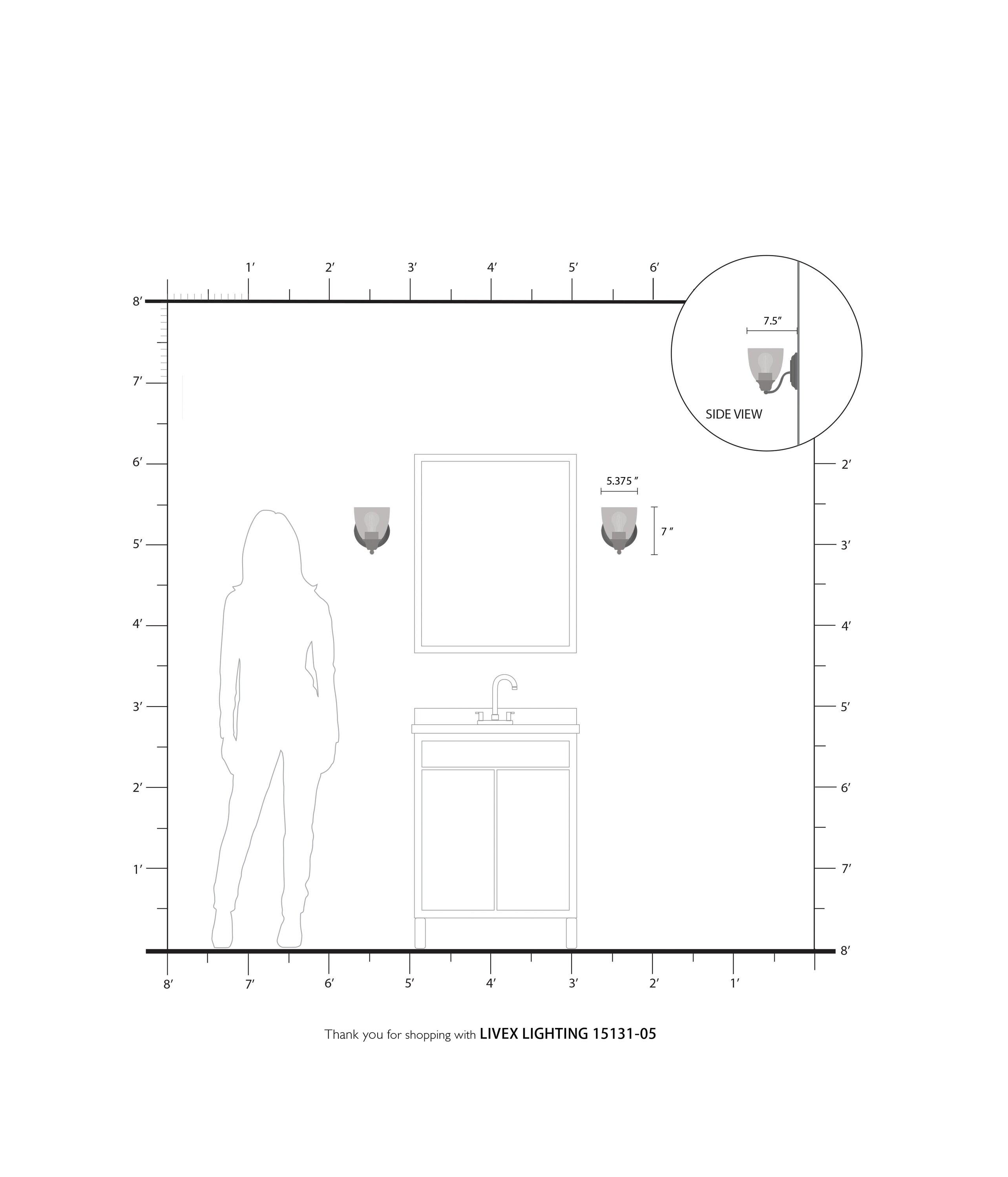 Livex Lighting Montgomery 1 - Light Vanity in  Polished Chrome