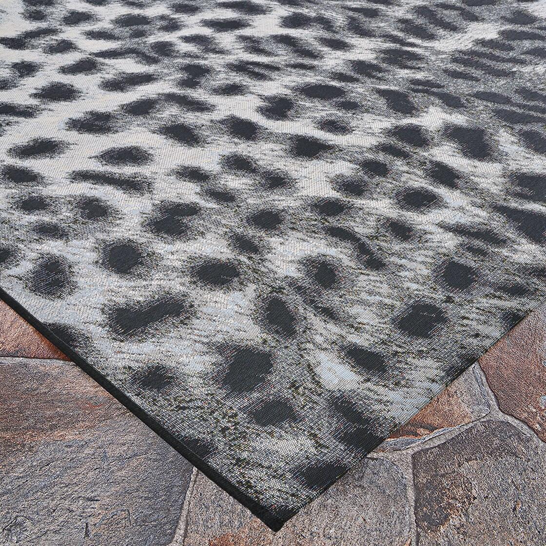 Couristan Dolce Lynx Indoor/Outdoor Area Rug, Ivory-Charcoal, 2'3" x 3'11"