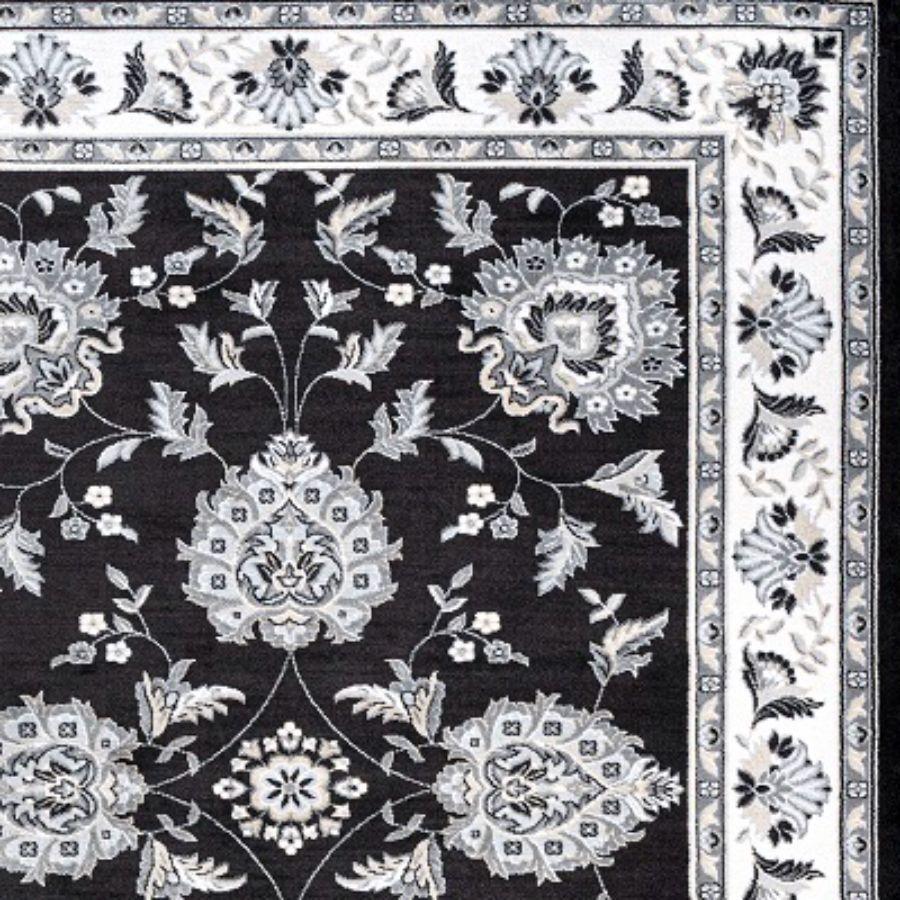 5'x 8' Cherie French Cottage Area Rug, Black/Cream - JONATHAN Y