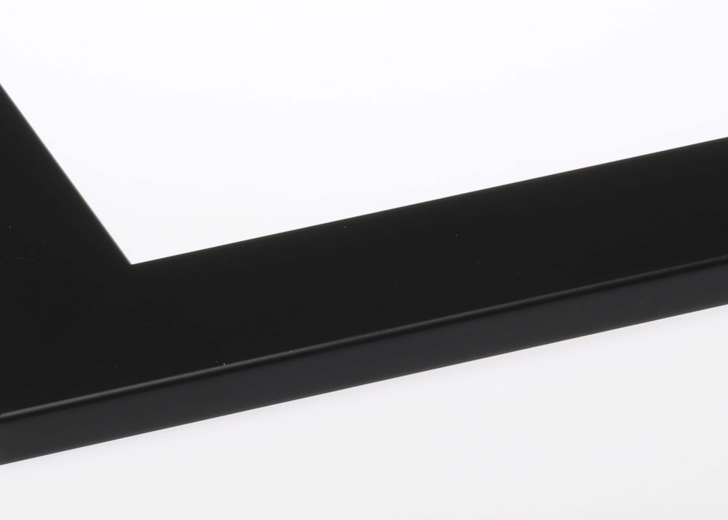 Matte Black Full-Length Rectangular Wood Floor Mirror, 32" x 71"