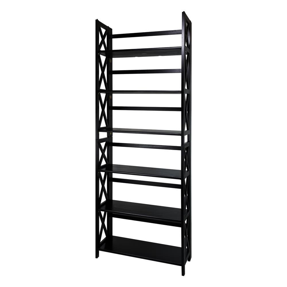 Casual Home 301-32 Montego 3-Shelf Folding Bookcase, Black