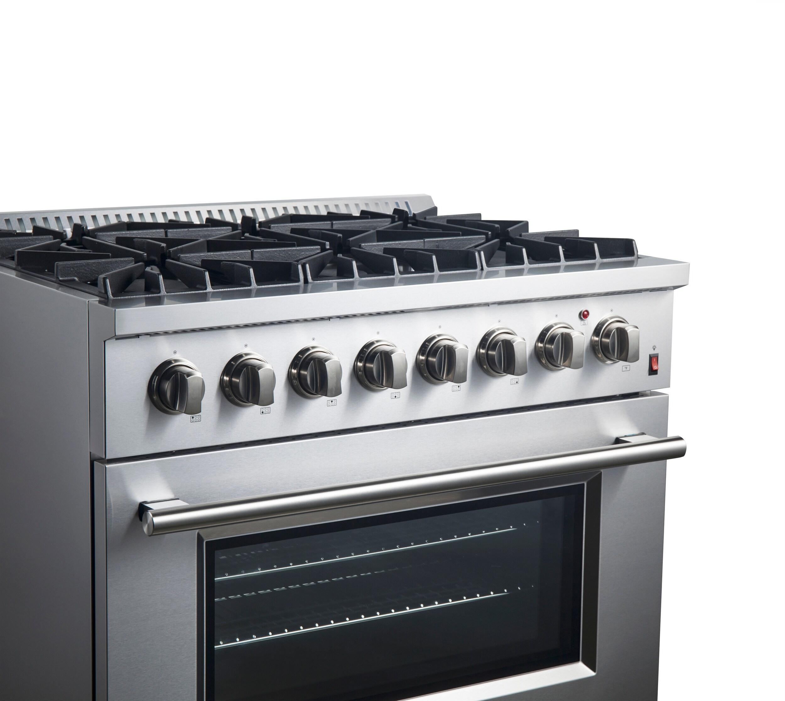 Marco 36-Inch Dual Fuel Range Stainless Steel, 6 Burners, 5.36 cu.ft. True Conve