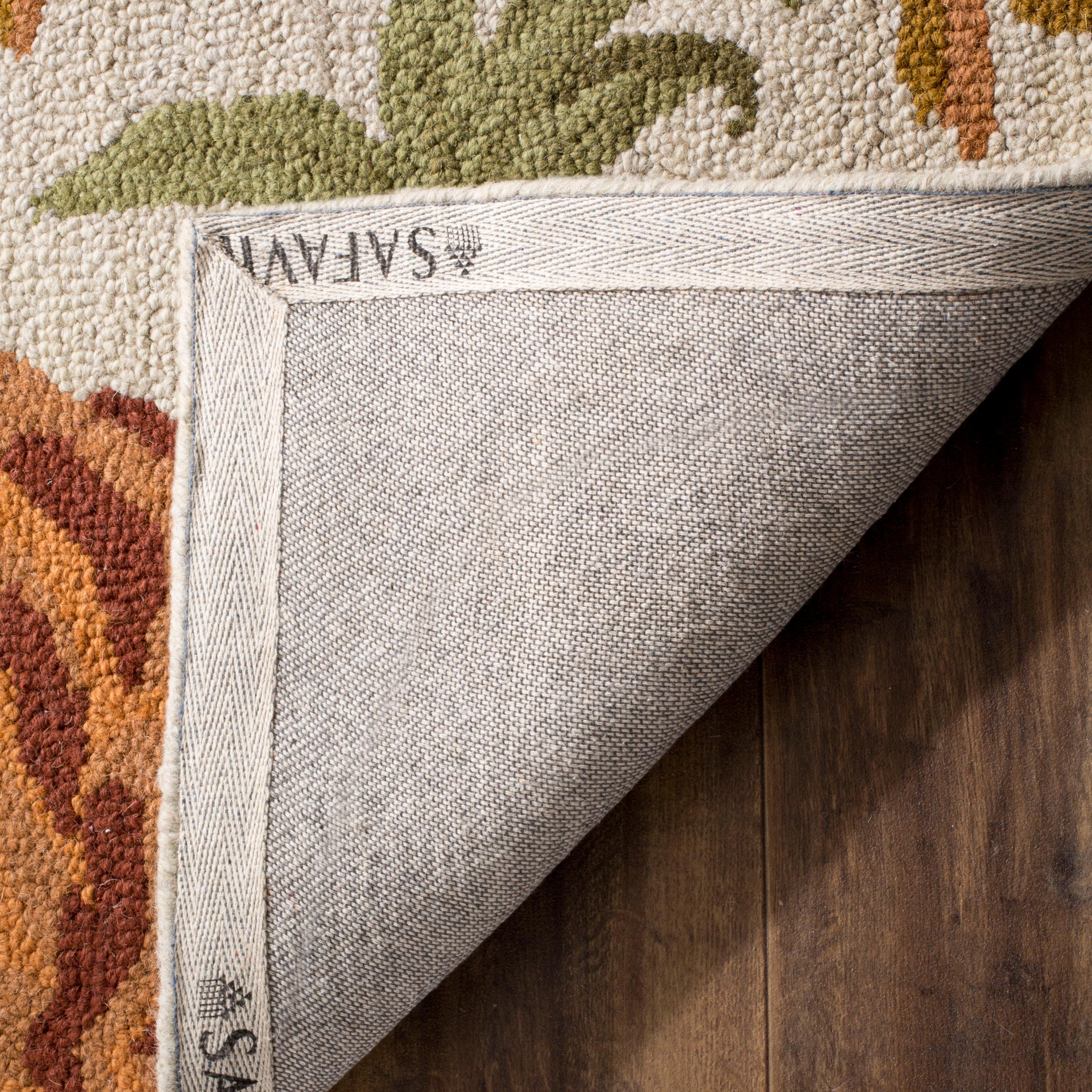 SAFAVIEH Blossom Tracy Floral Flowers Wool Area Rug, Ivory/Multi, 3' x 5'