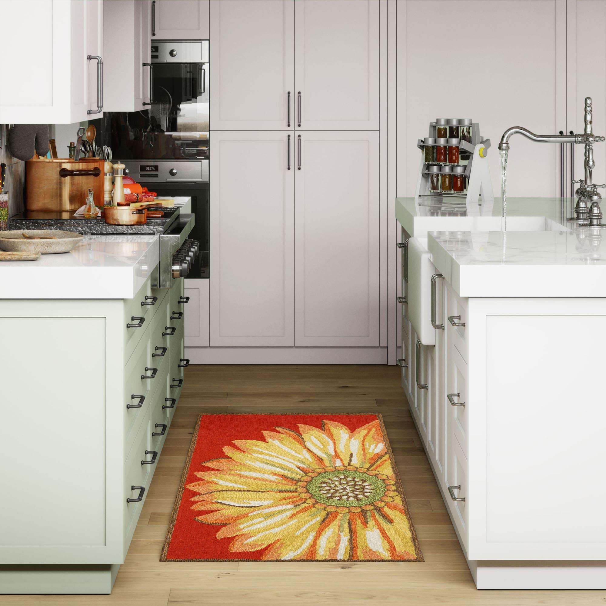 DBK Frontporch Sunflower Indoor/Outdoor Rug Yellow/Orange