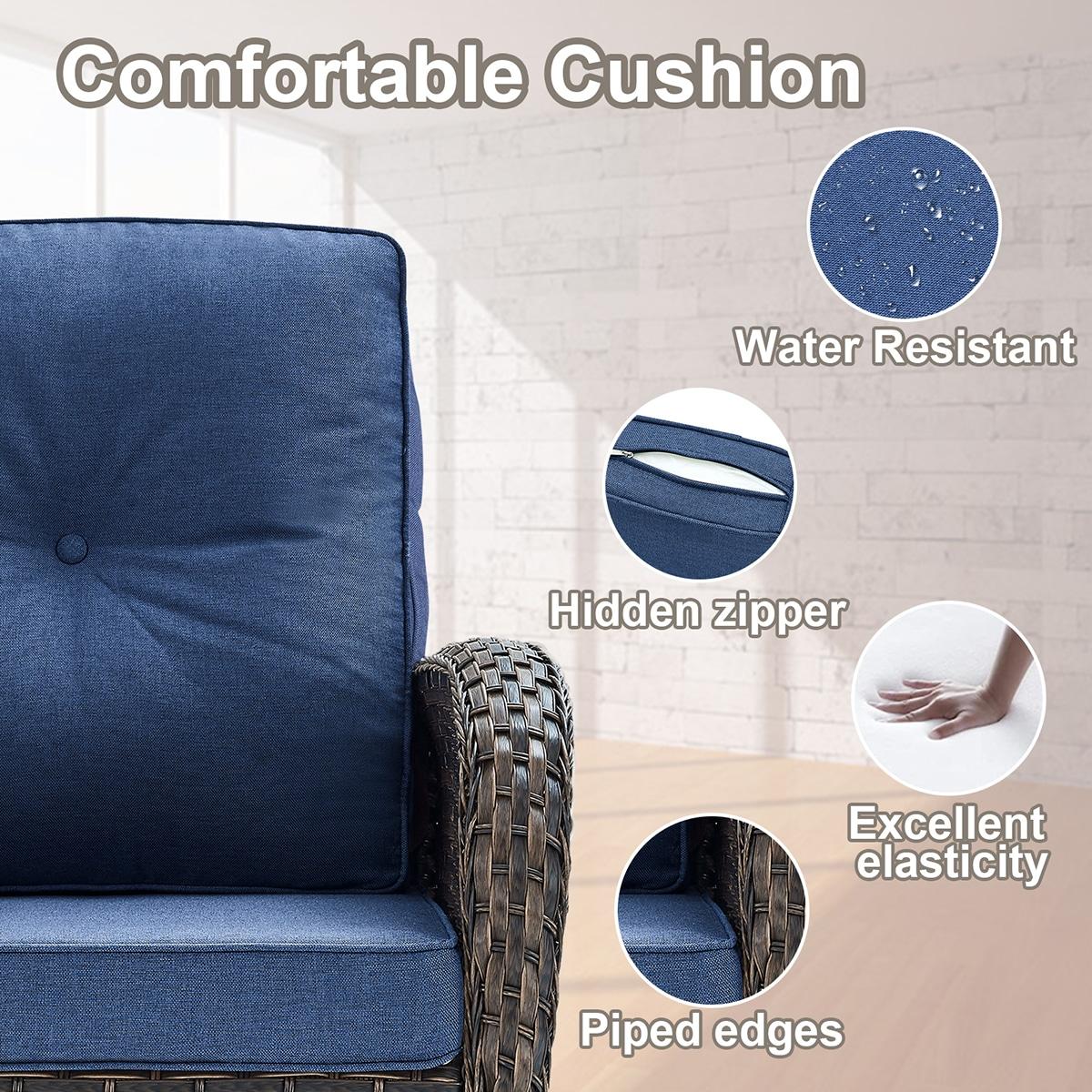 POCASSY Wicker Outdoor Glider
