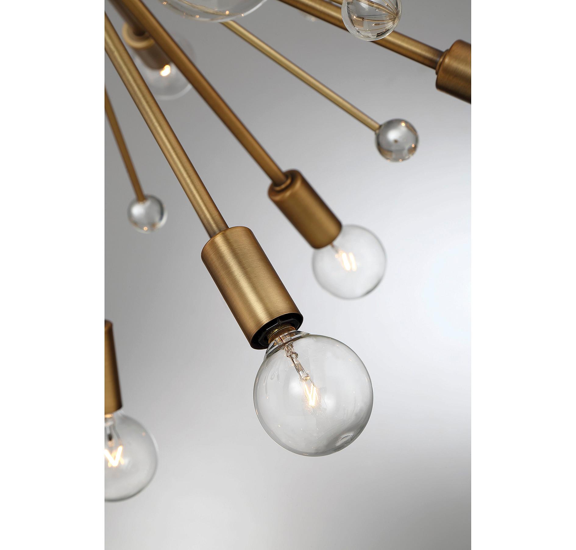 24 Light Metal Dimmable Sputnik Chandelier