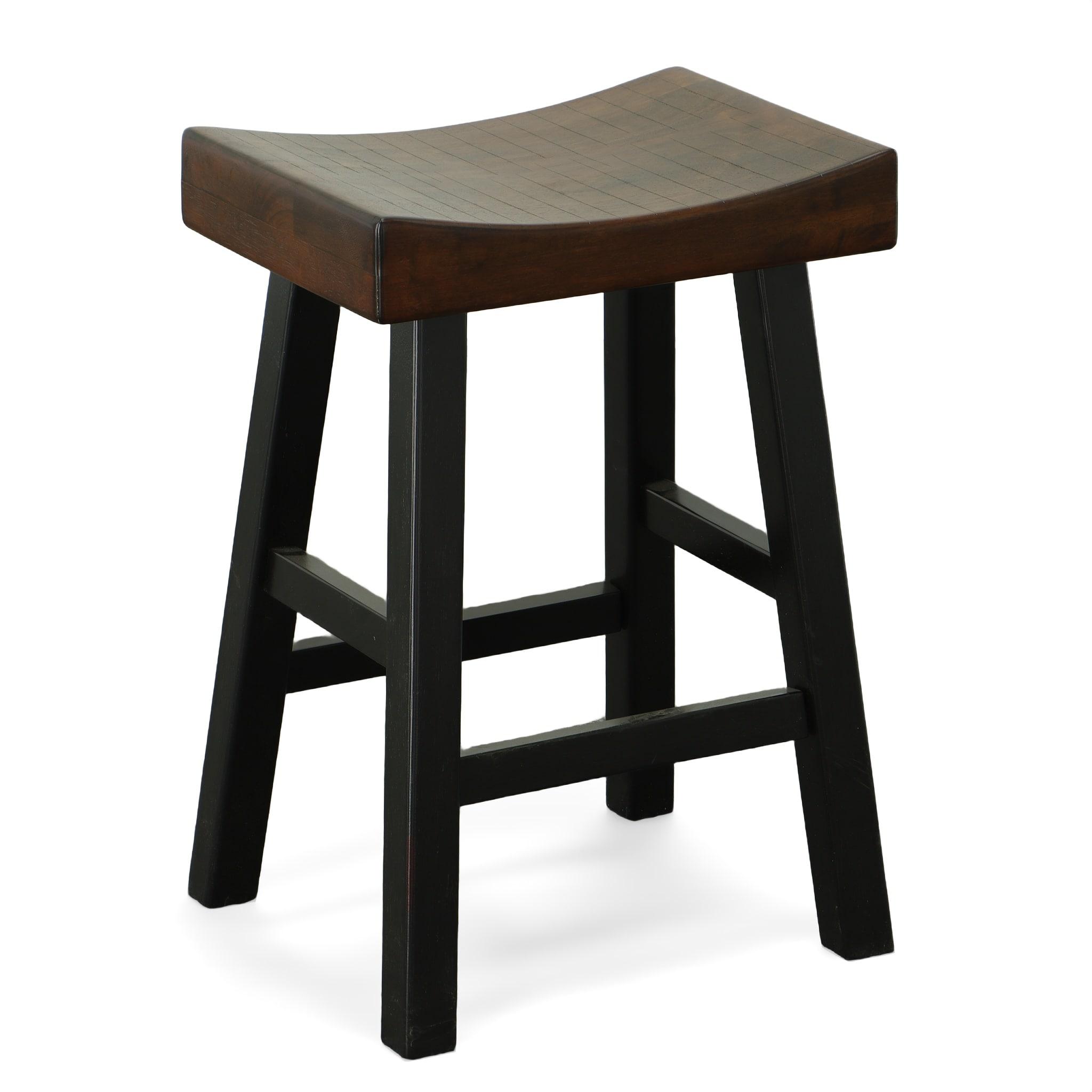Carolina Living 24" Levi Counter Height Barstool Elm/Black