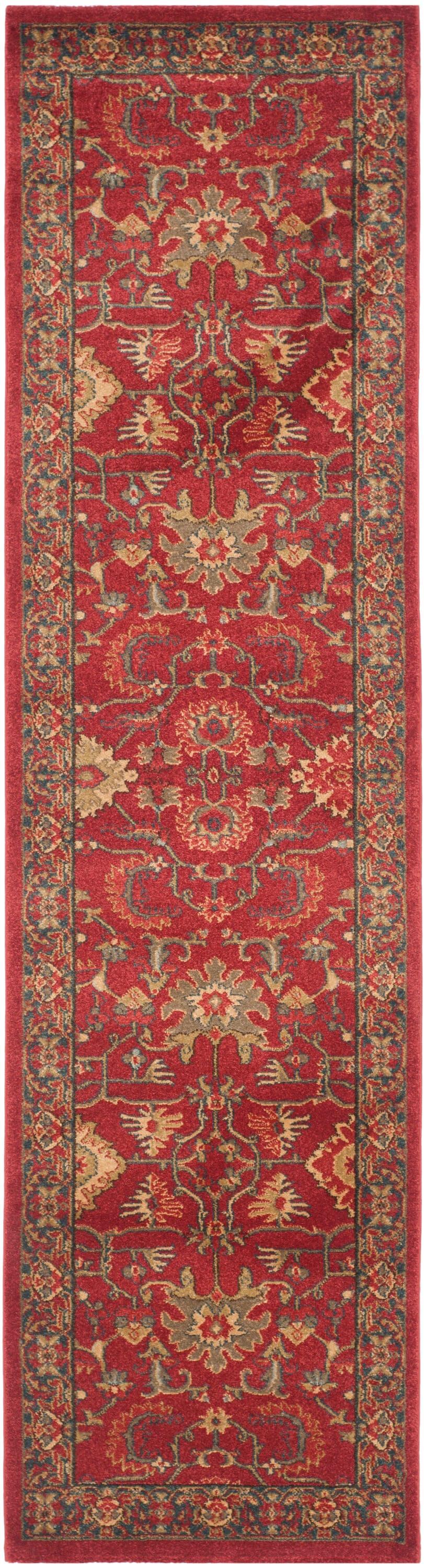 Mahal MAH693 Power Loomed Indoor Runner Rug - Red/Navy - 2'2"x8' - Safavieh