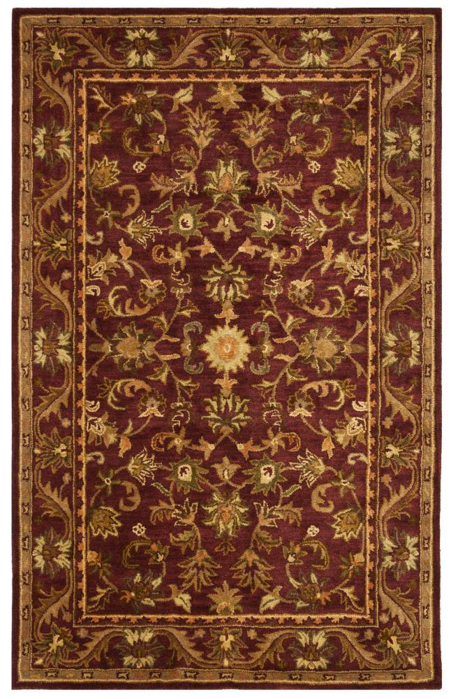 Antiquity AT52 Hand Tufted Indoor Area Rug - Wine/Gold - 6'x9' - Safavieh