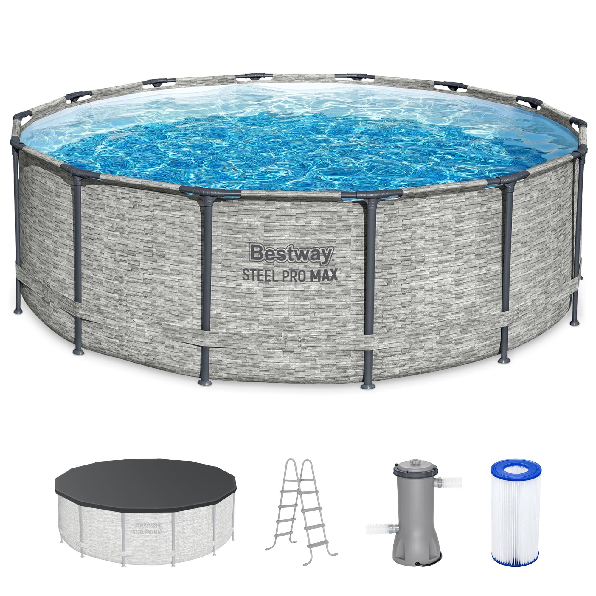 Bestway Steel Pro MAX 14' x 48" Round Above Ground Swimming Pool Set