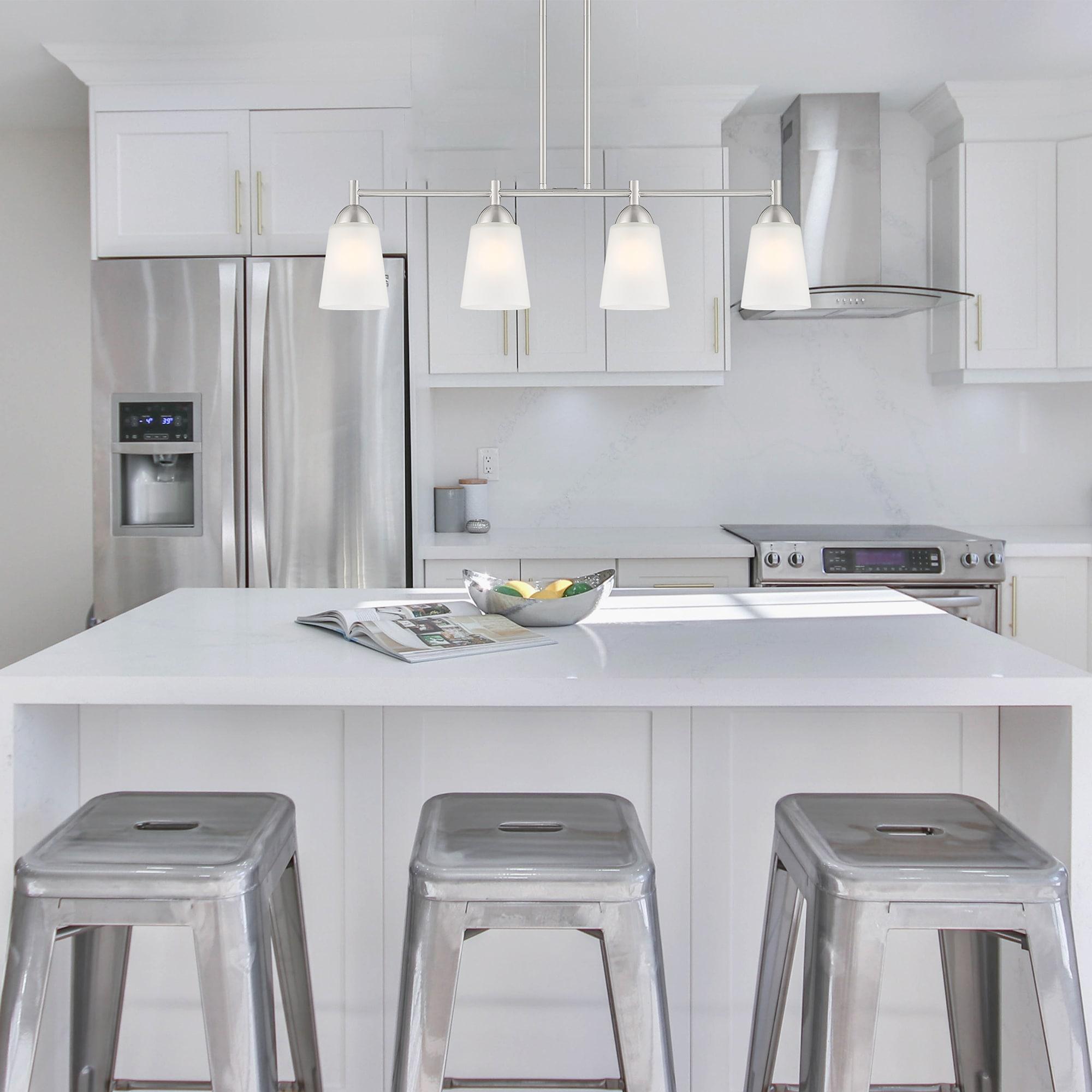 Designers Fountain Malone 4 Light Brushed Nickel Island Pendant, D267M-IS-BN