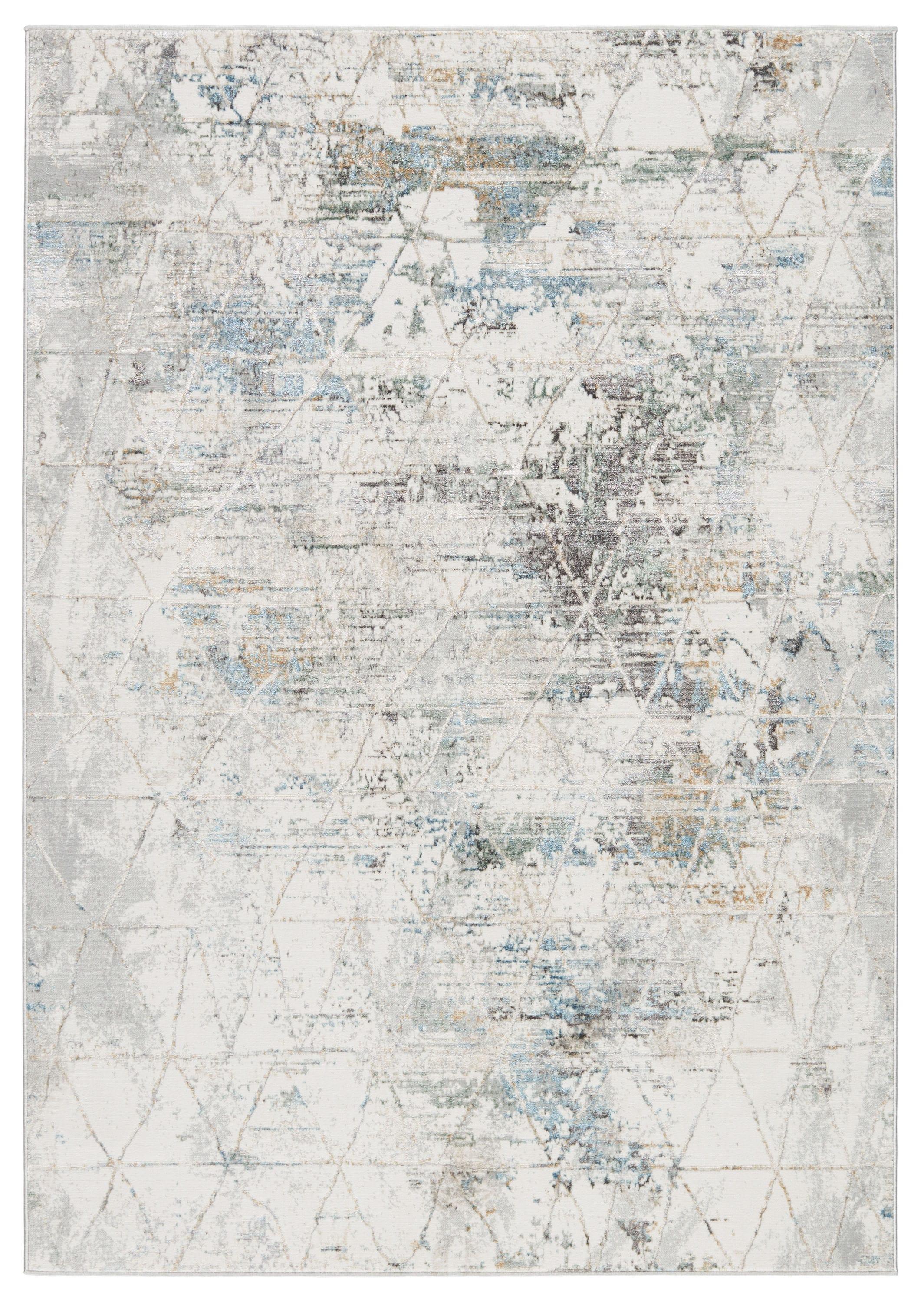 Jaipur Living Melo 6 x 9 (ft) Loomed Polyester Gray/Light Blue Rectangular Indoor Trellis Global Area rug